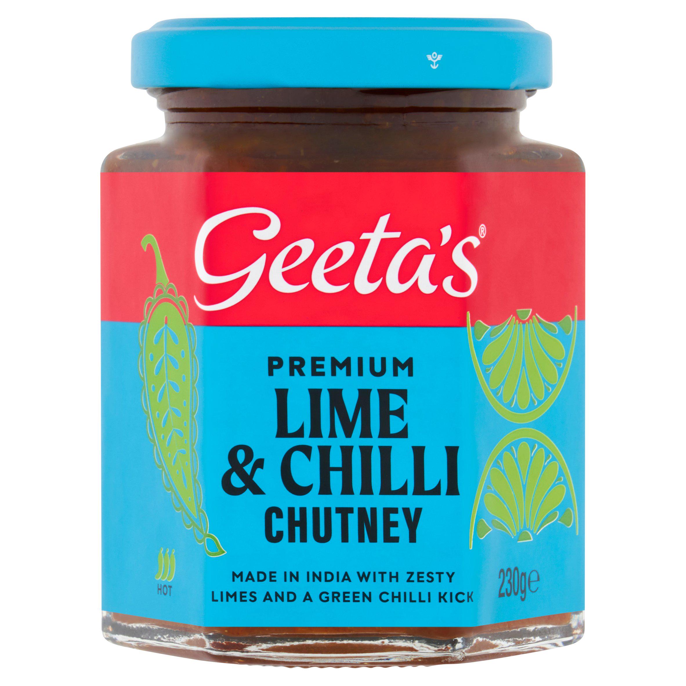 Geeta's 230g Premium Lime & Chilli Chutney Hot