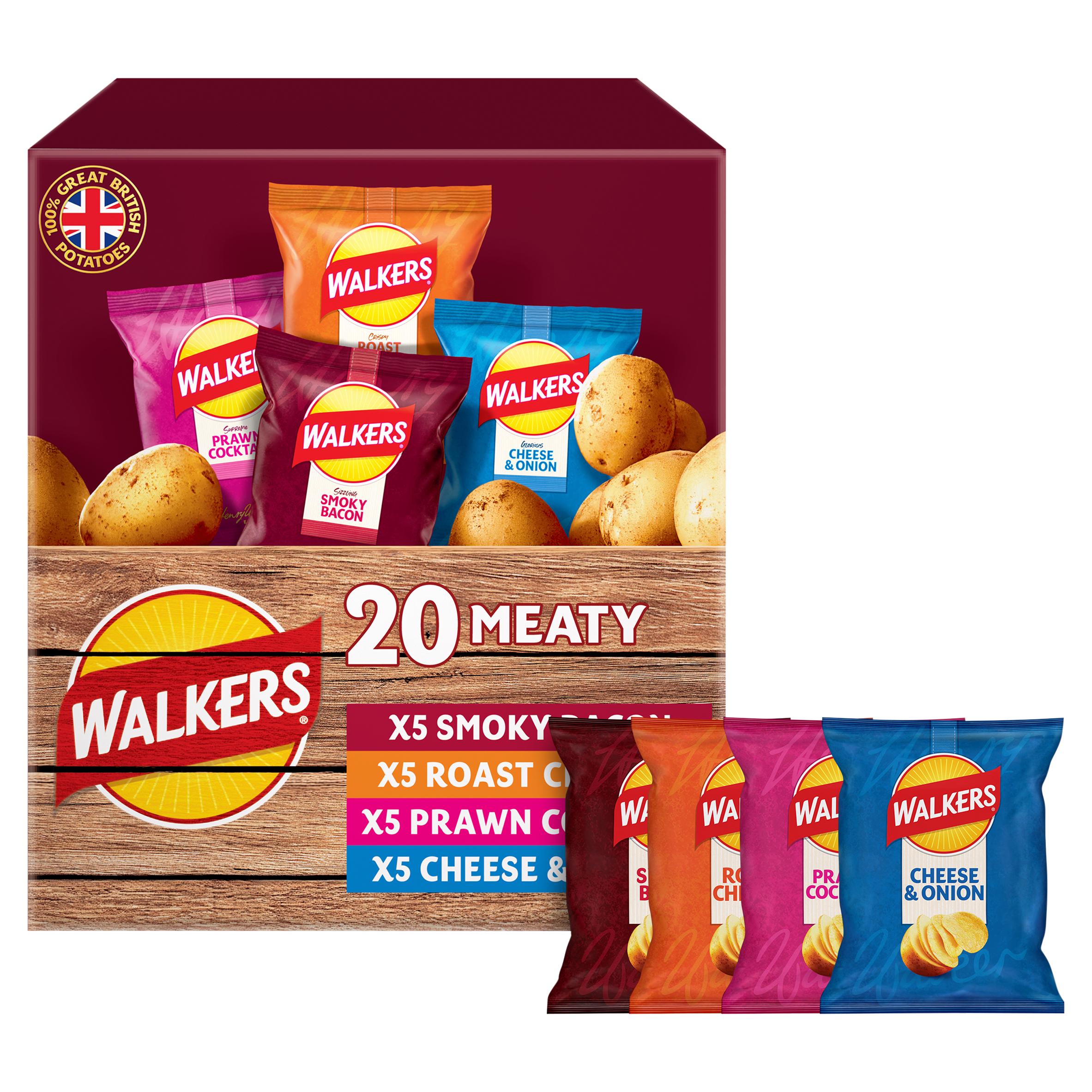 Walkers Meaty Variety Multipack Crisps 20x25g thumbnail 3