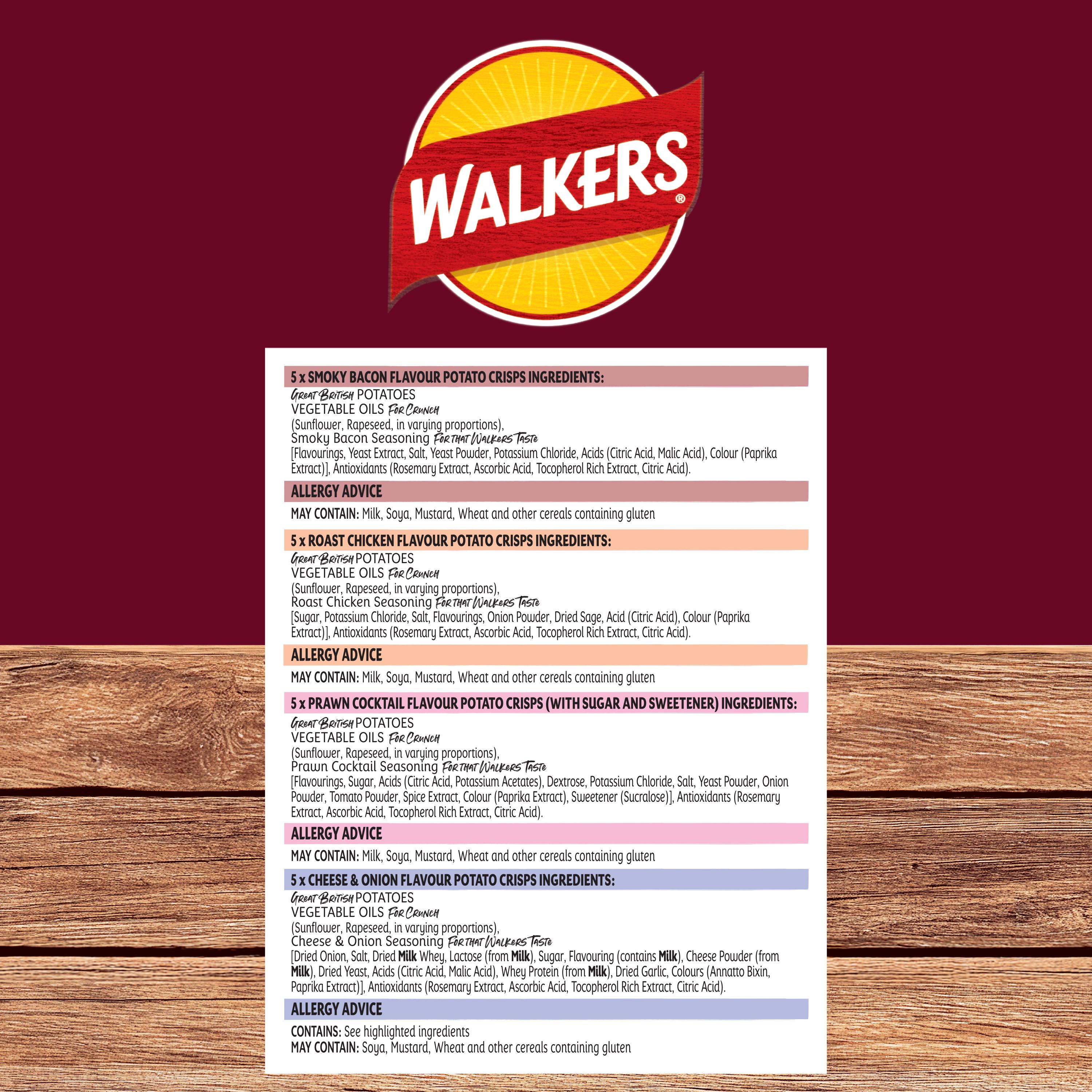 Walkers Meaty Variety Multipack Crisps 20x25g thumbnail 4