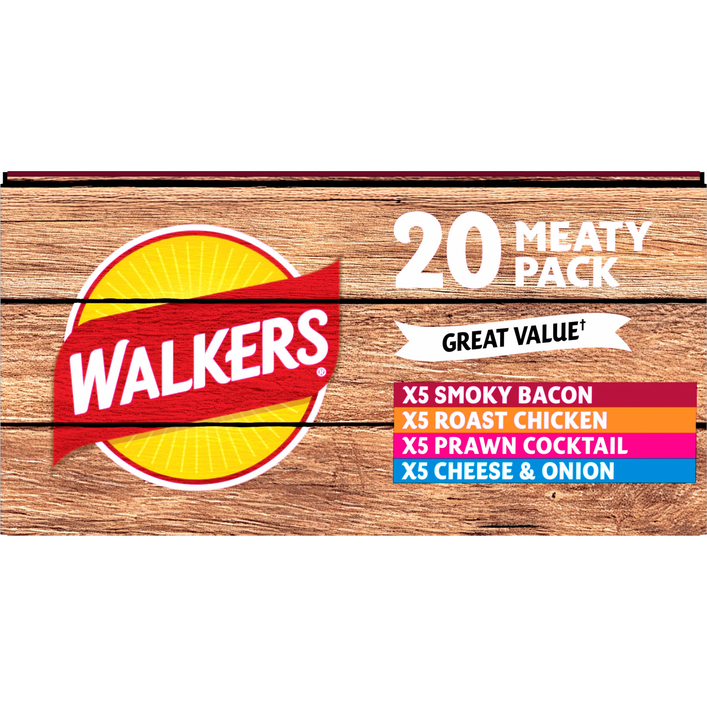 Walkers Meaty Variety Multipack Crisps 20x25g thumbnail 6