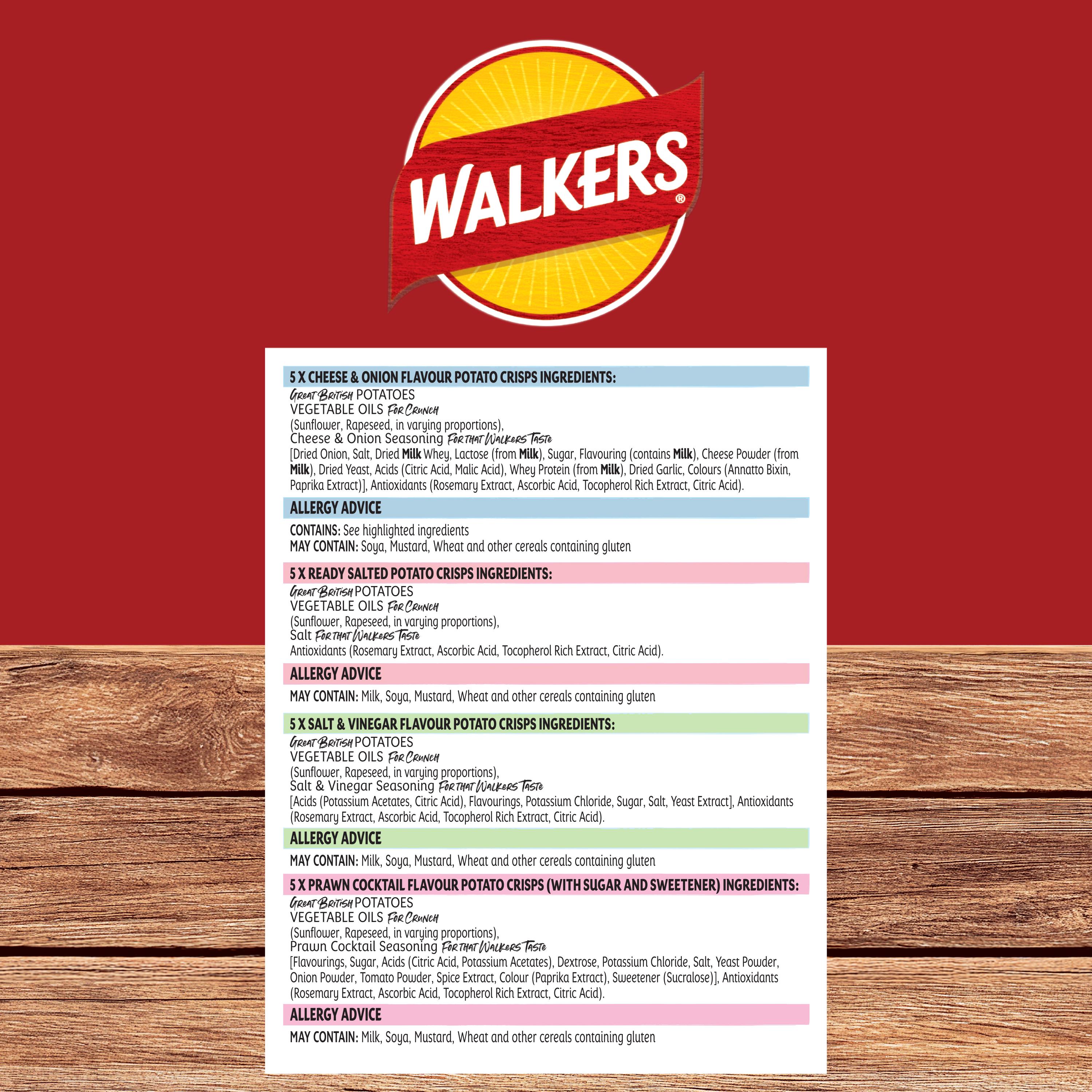 Walkers Classic Variety Multipack Crisps 20x25g thumbnail 6