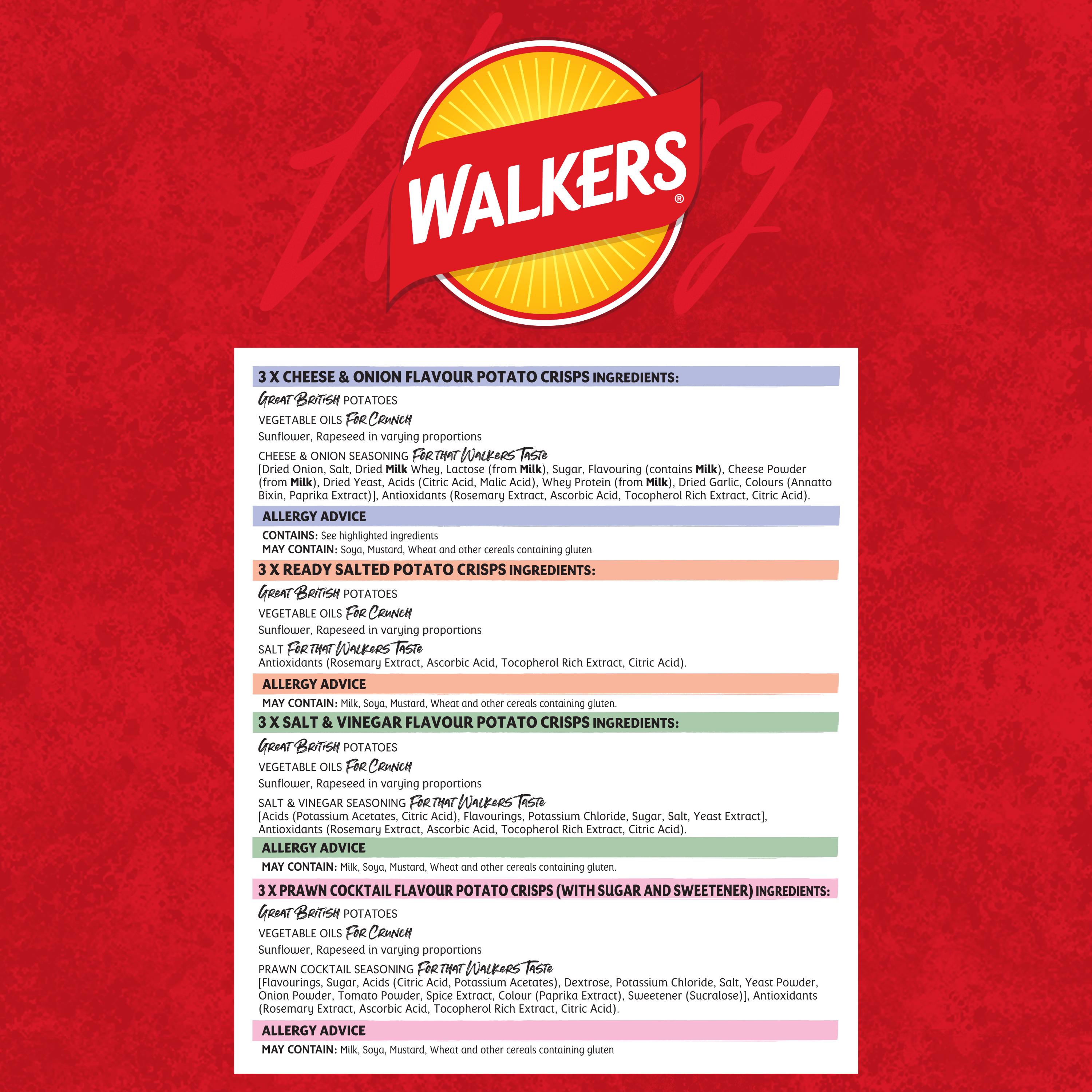 Walkers Classic Variety Multipack Crisps 12x25g thumbnail 6
