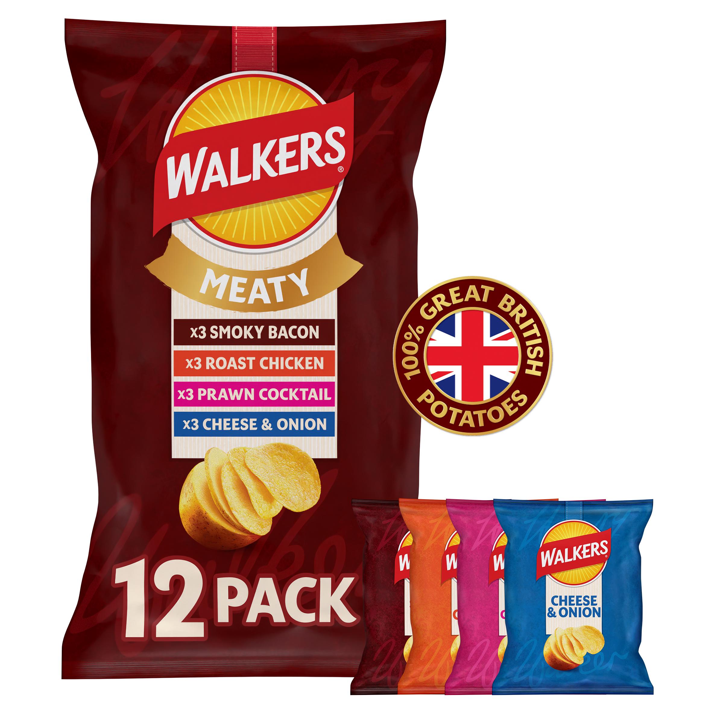 Walkers Meaty Variety Crisps 12x25g thumbnail 3