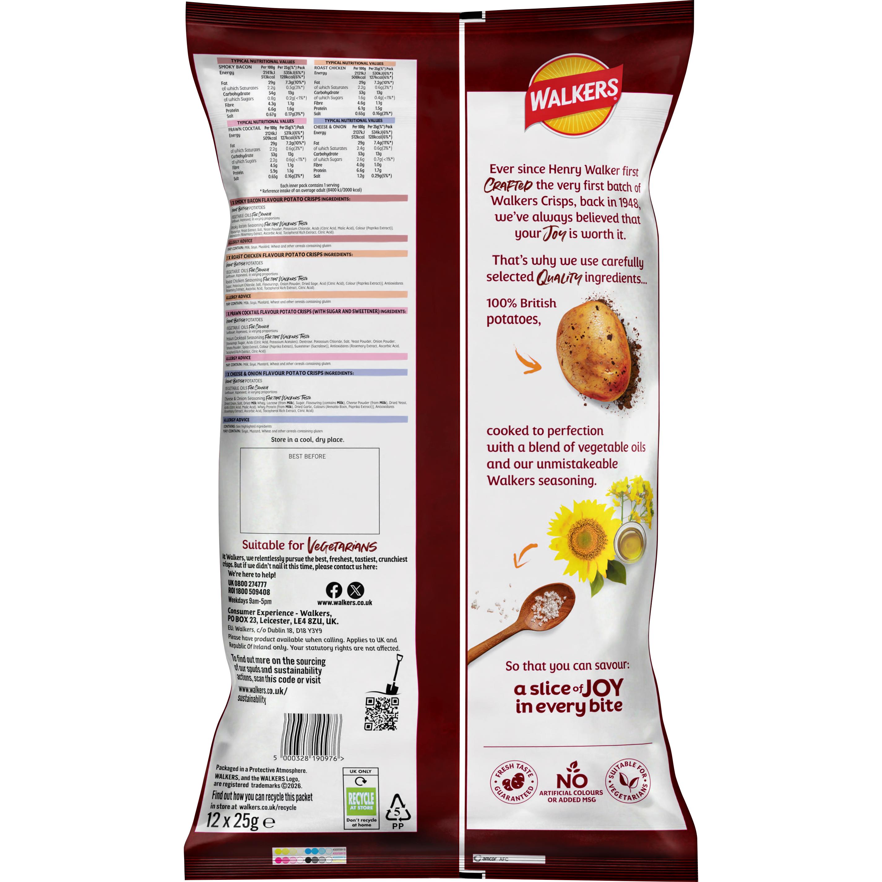 Walkers Meaty Variety Crisps 12x25g thumbnail 4