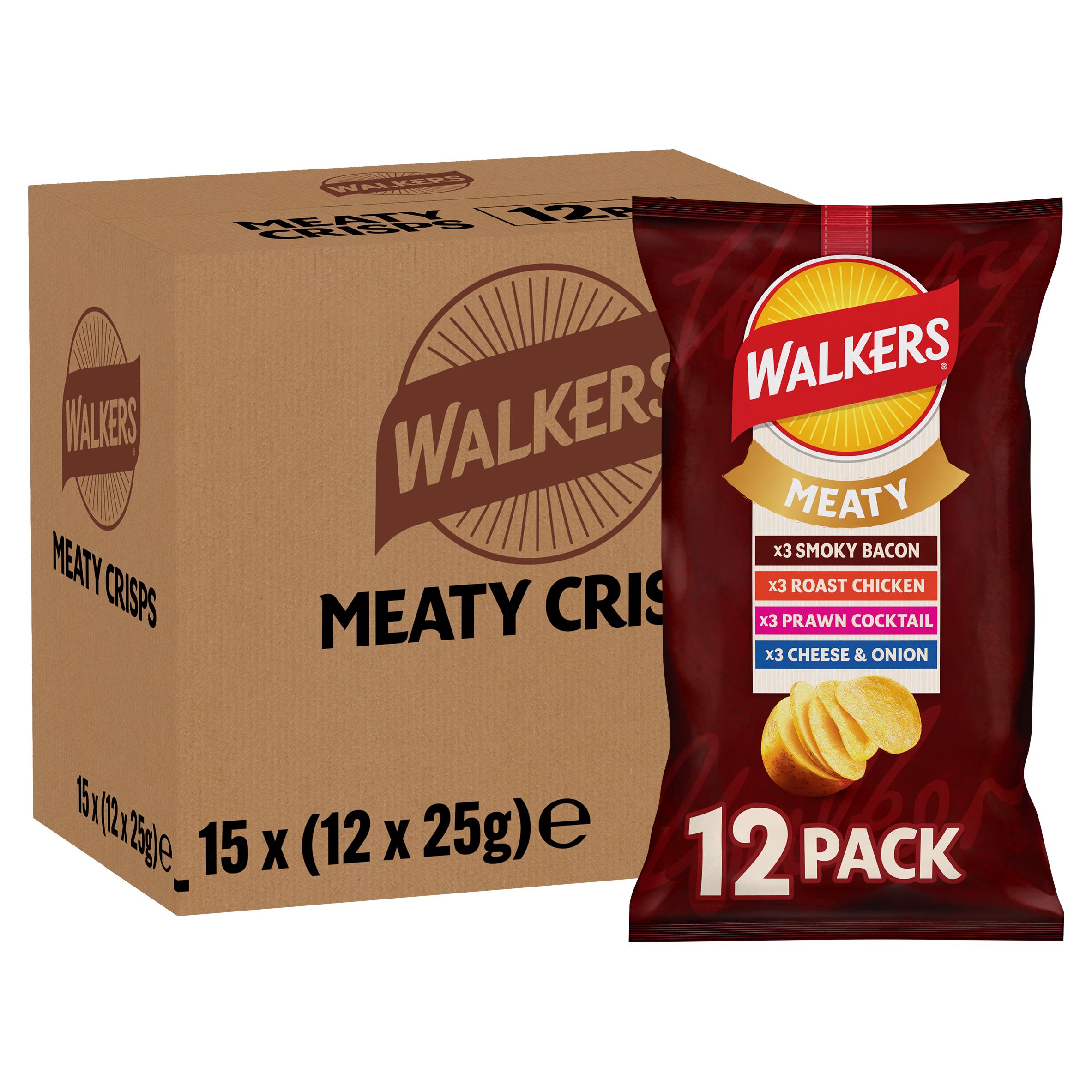 Walkers Meaty Variety Crisps 12x25g thumbnail 5