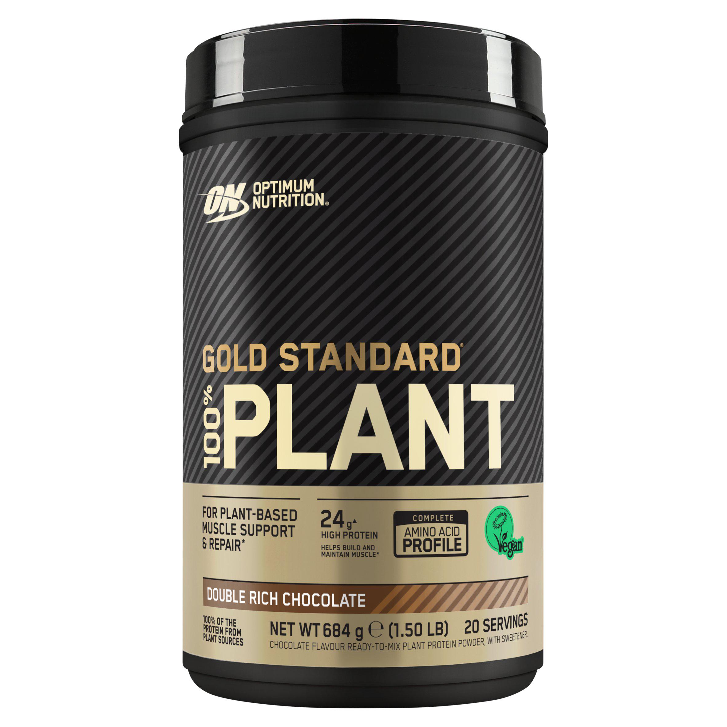 Optimum Nutrition Gold Standard 100% Plant Protein Powder Double Rich Chocolate Flavour 20 servings 684g
