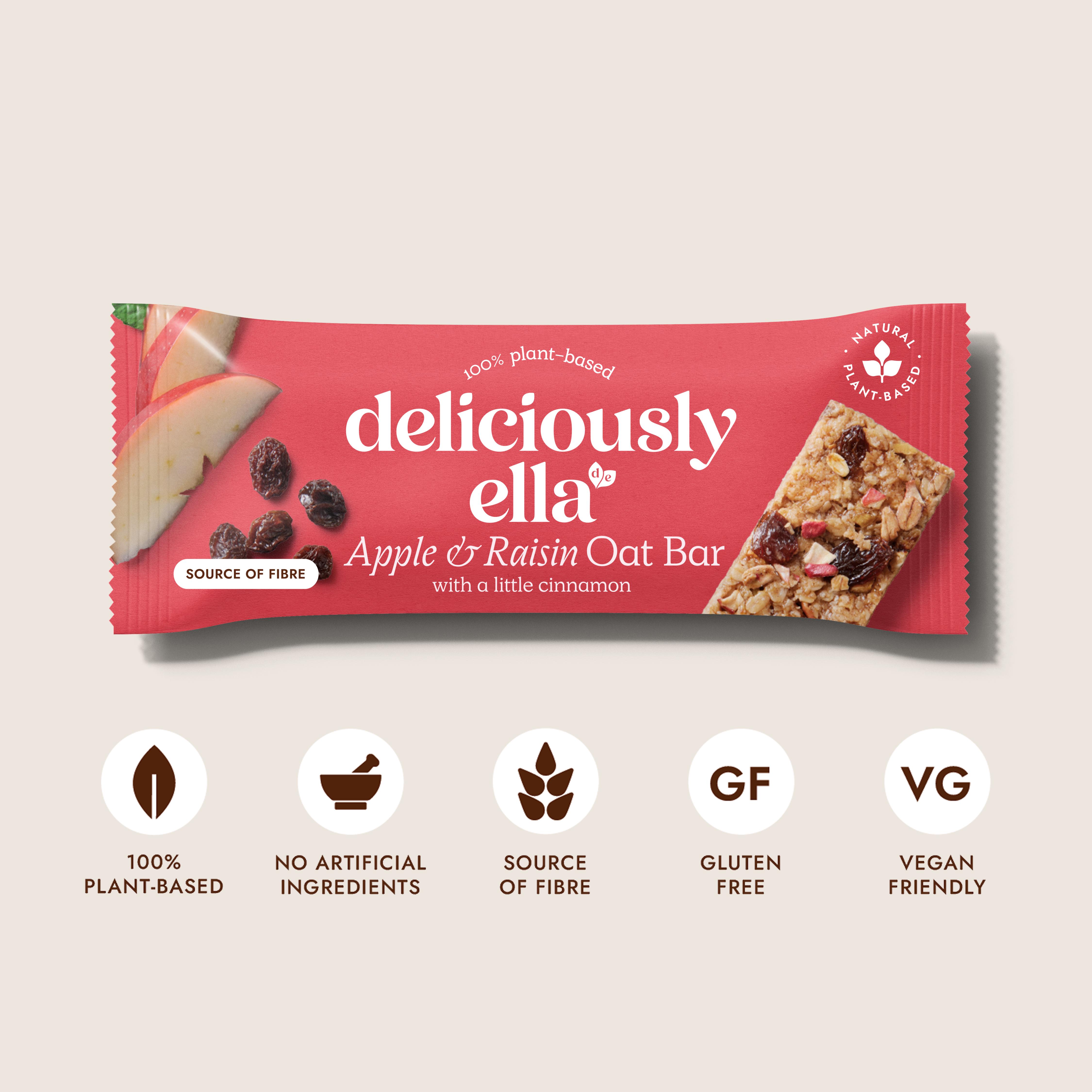 Deliciously Ella 3 x 50g Apple, Raisin & Cinnamon Multipack Oat Bars thumbnail 2