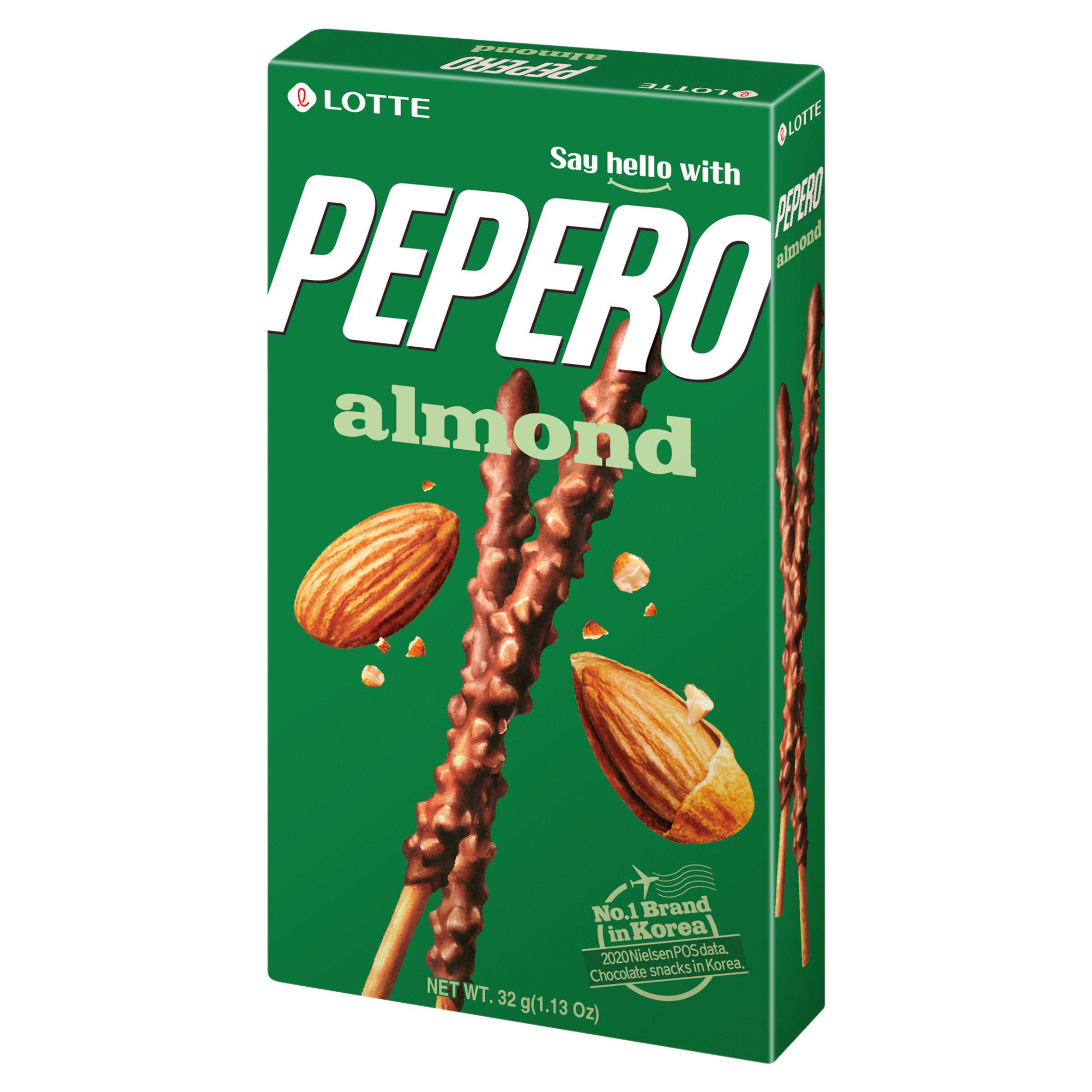 Lotte Pepero Almond Biscuit Sticks 32G
