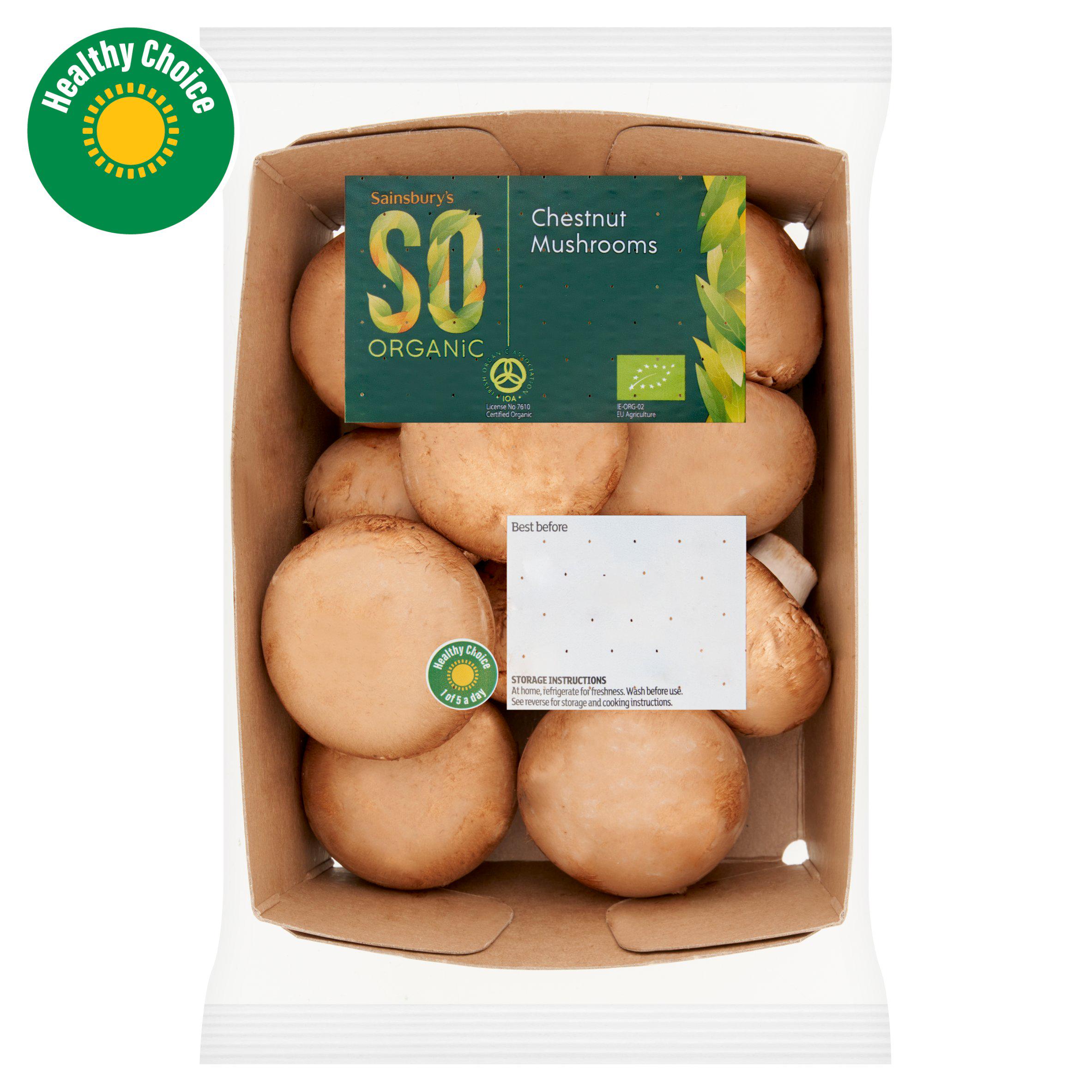 Sainsbury's 300g Chestnut Mushrooms, SO Organic