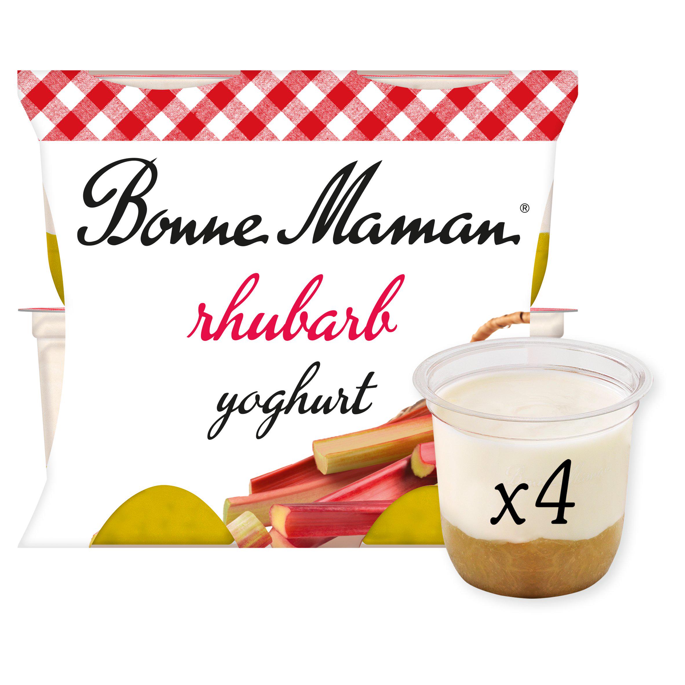 Bonne Maman Yoghurt with a Rhubarb Layer 4x115g