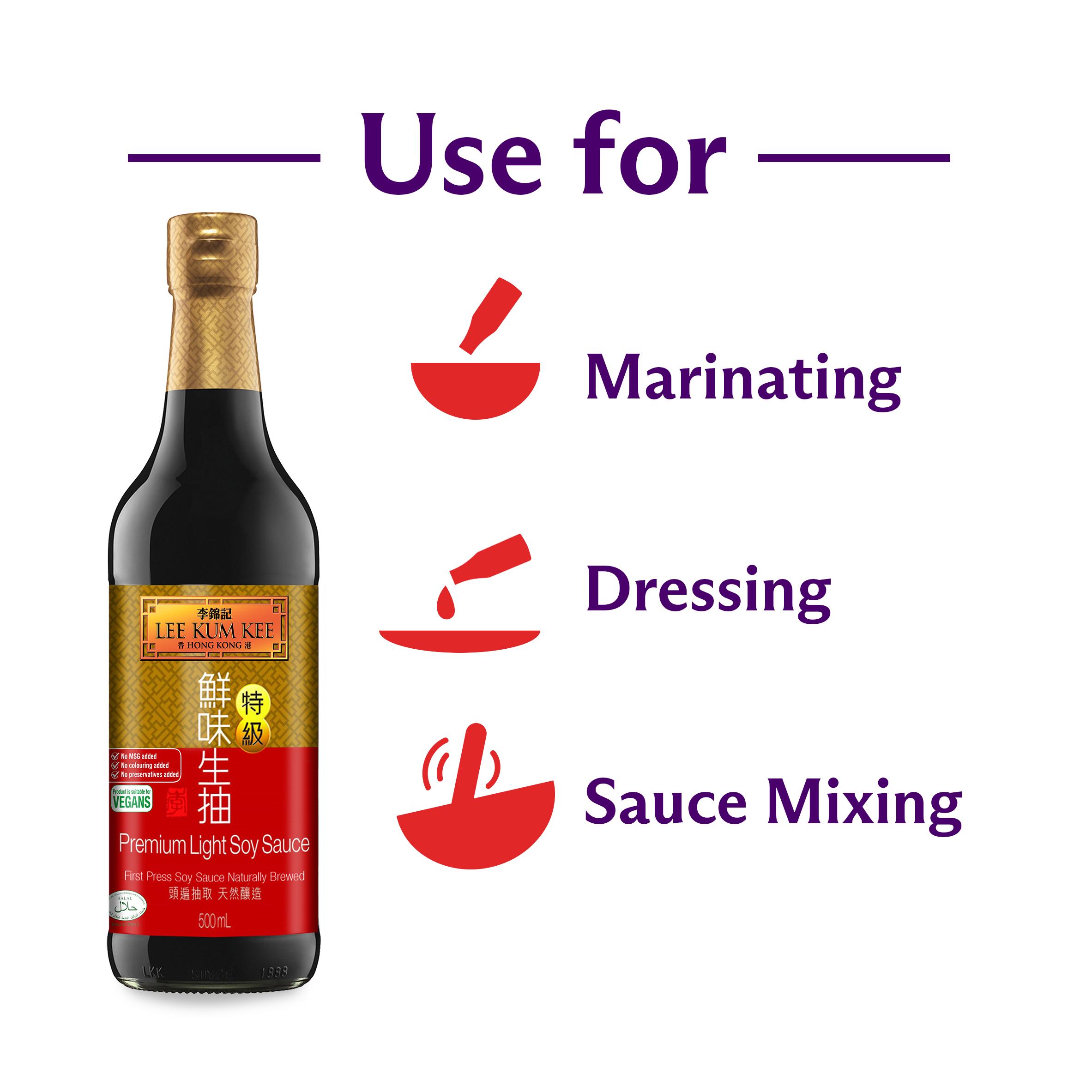 Lee Kum Kee Premium Light Soy Sauce 500ml thumbnail 2