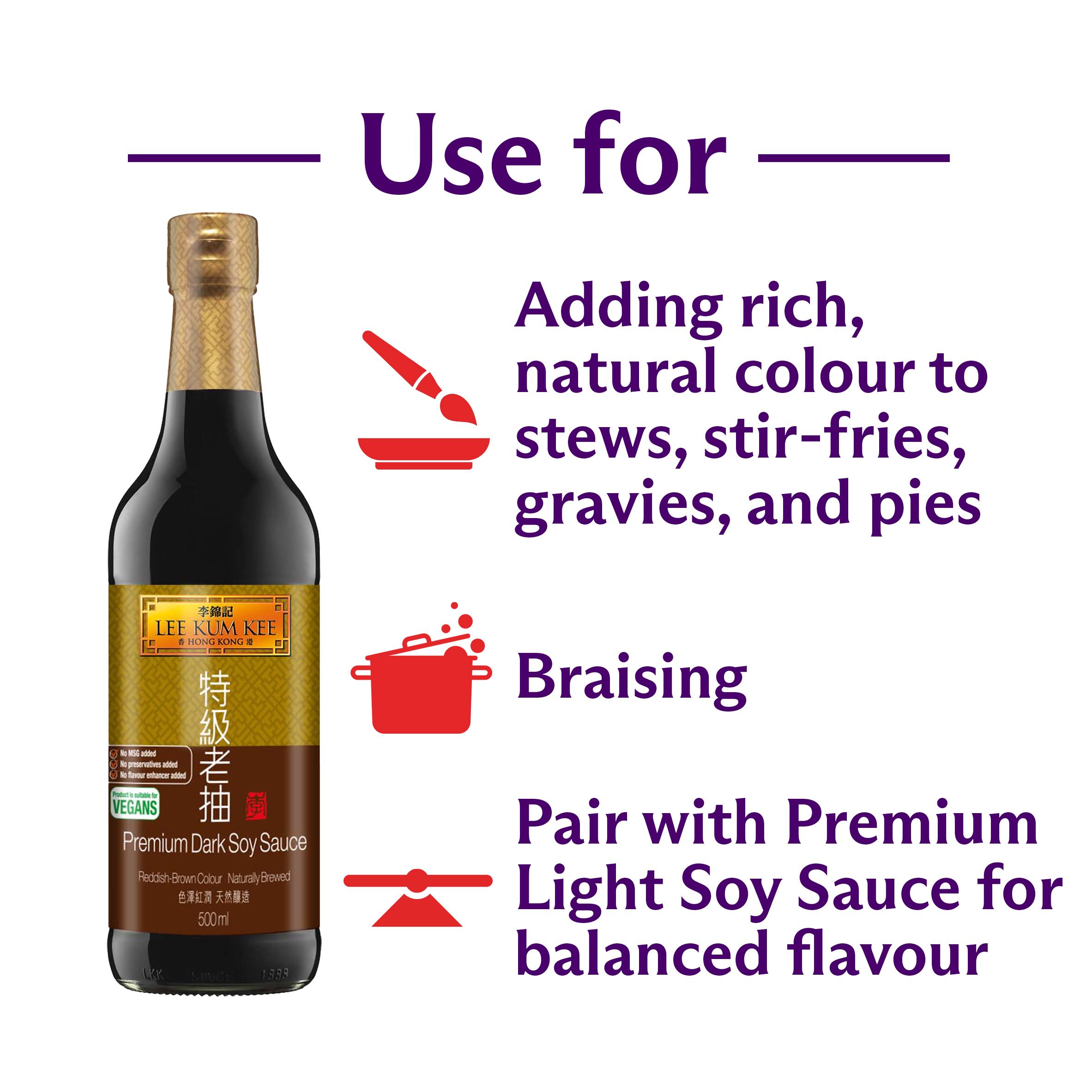 Lee Kum Kee Premium Dark Soy Sauce 500ml thumbnail 2