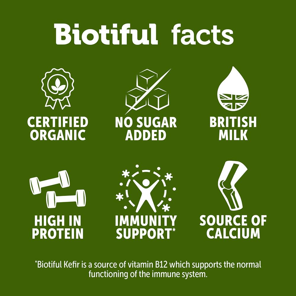 Biotiful Gut Health Organic Kefir Milk Drink Original 500ml thumbnail 2