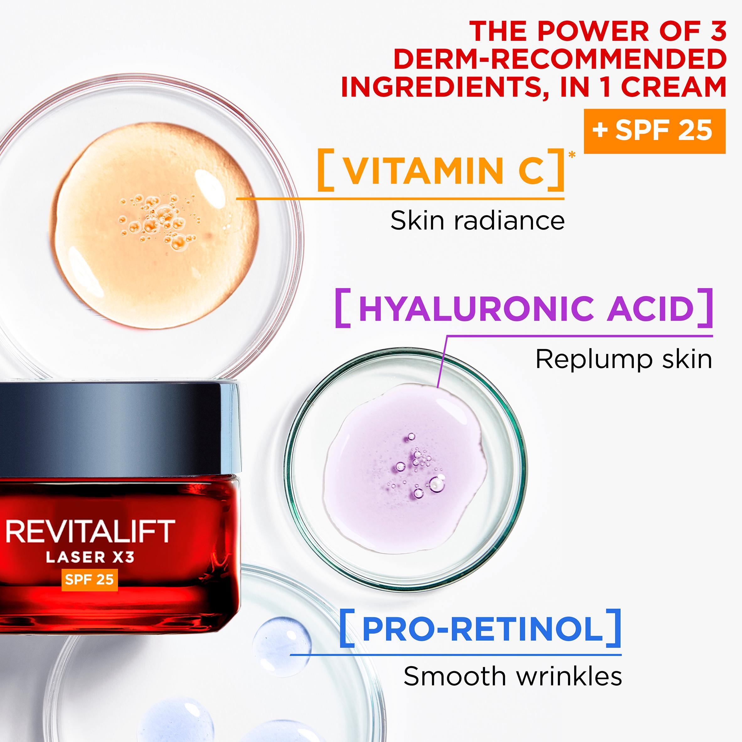 L'Oreal Paris Revitalift Laser Face Moisturiser With SPF25 Triple Action Anti-Ageing Day Cream 50ml thumbnail 3