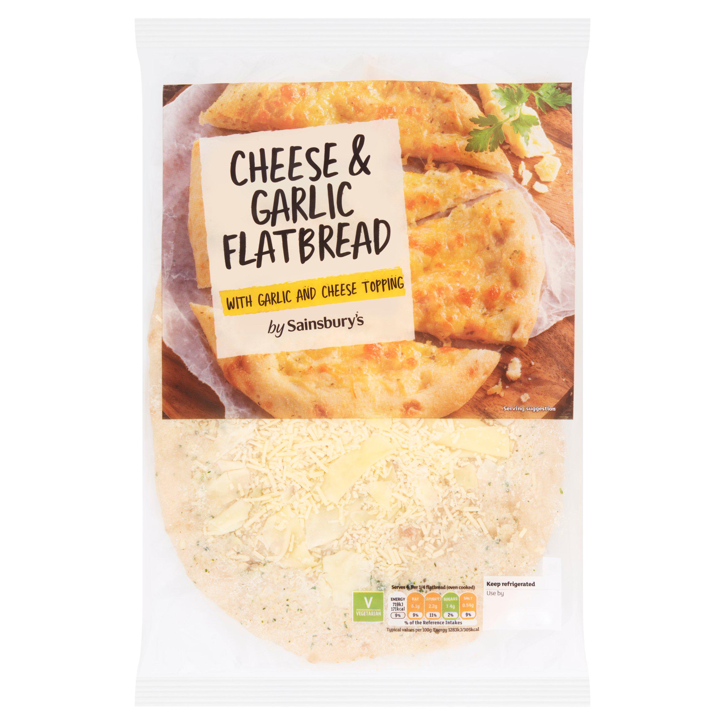 Sainsbury's Cheese & Garlic Flatbread 224g