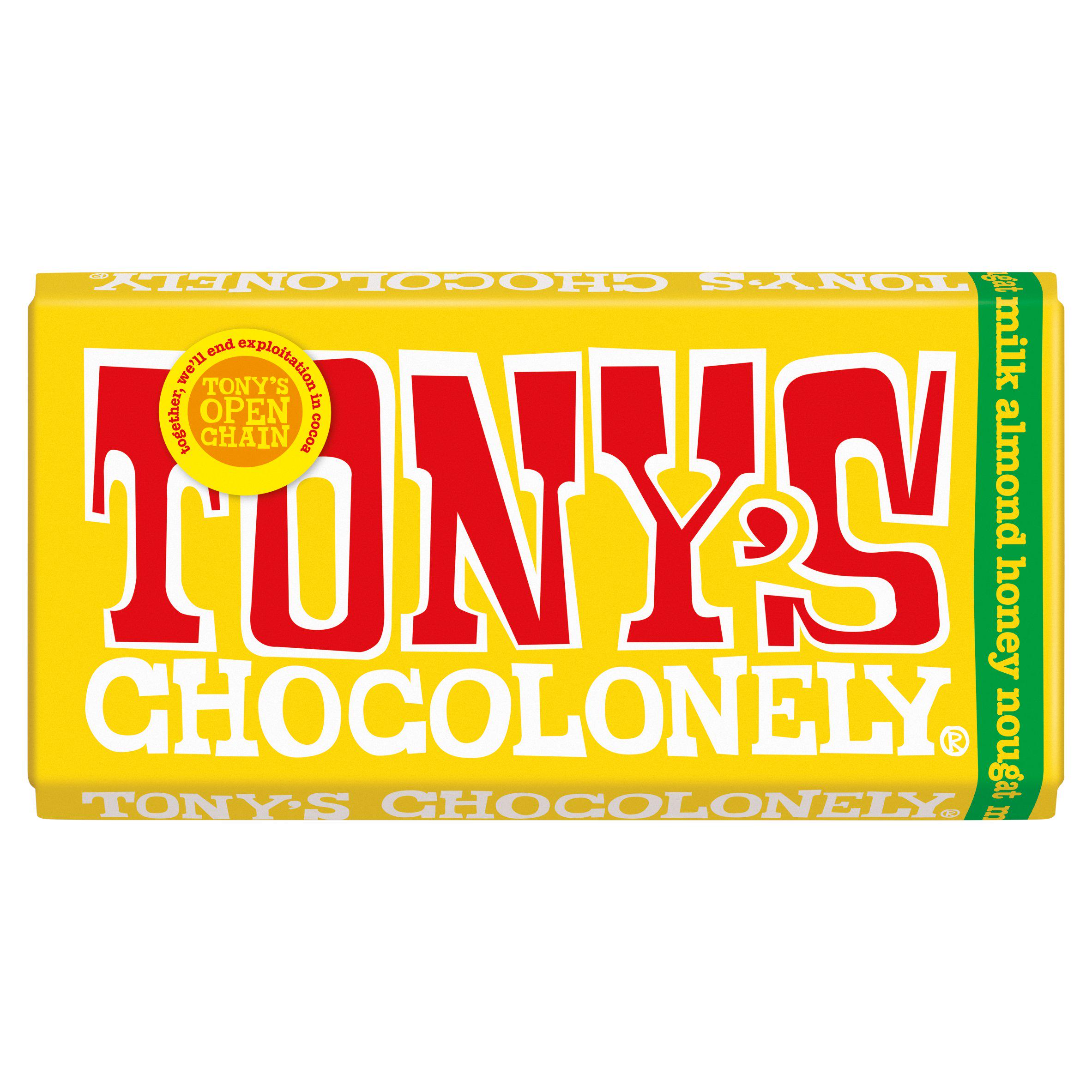 Tony's Chocolonely Milk Chocolate 32% Almond Honey Nougat