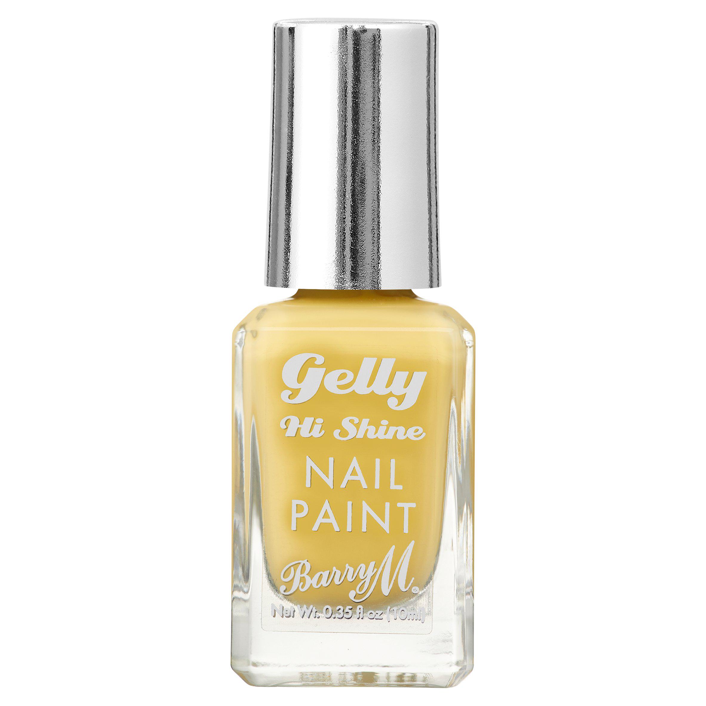 Barry M Gelly Hi Shine Nail Paint 128 Lemon Sorbet 10ml