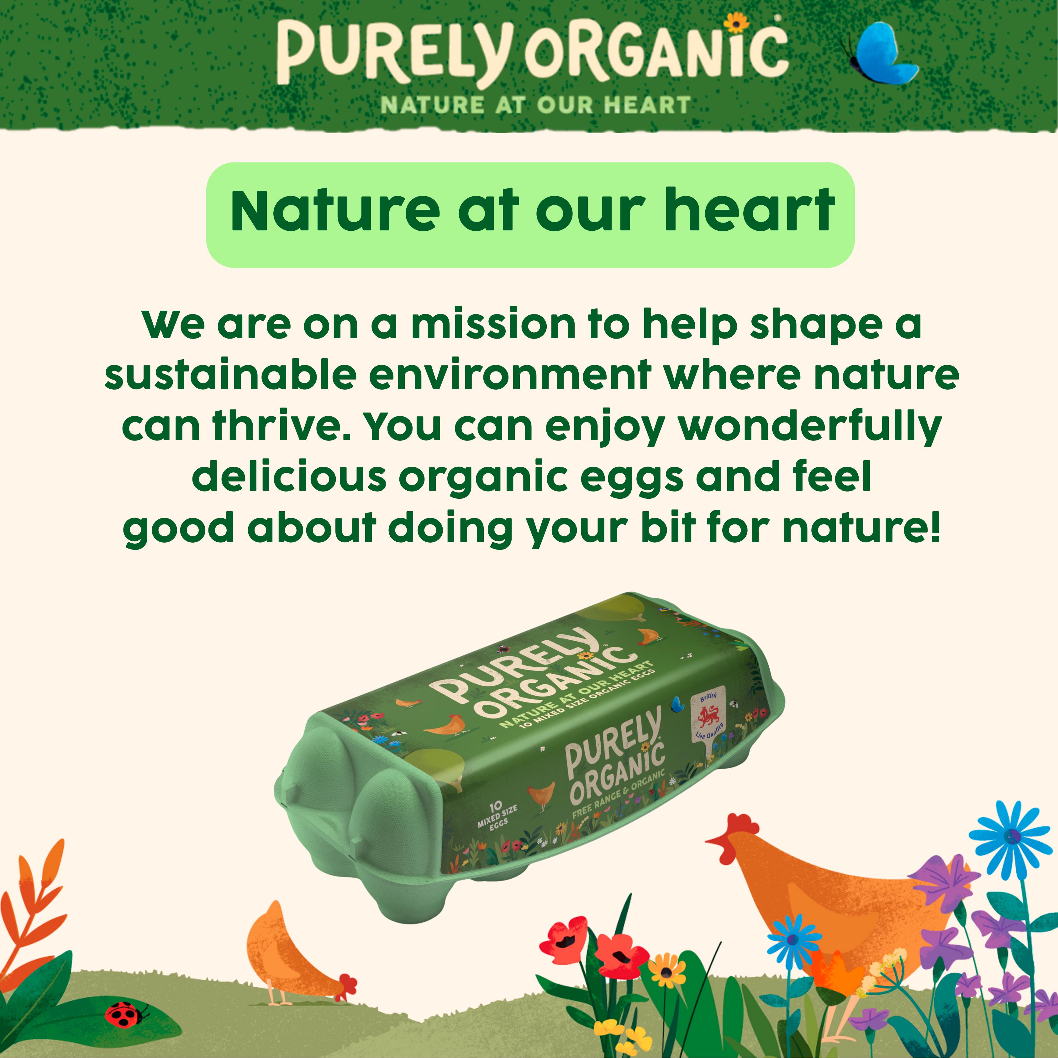 Purely Organic Free Range Eggs x10 540g thumbnail 4