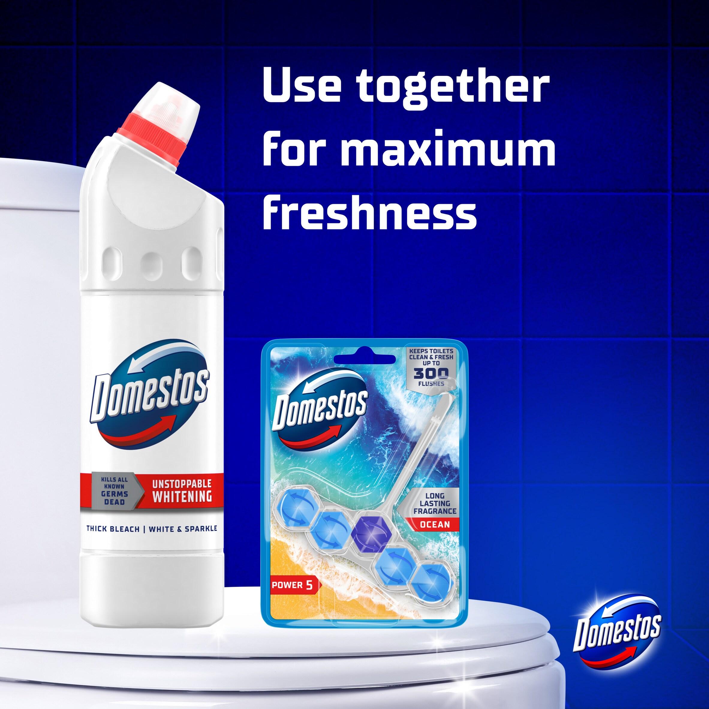 Domestos White & Sparkle Thick Bleach Toilet & Multipurpose Cleaner 750ml thumbnail 3