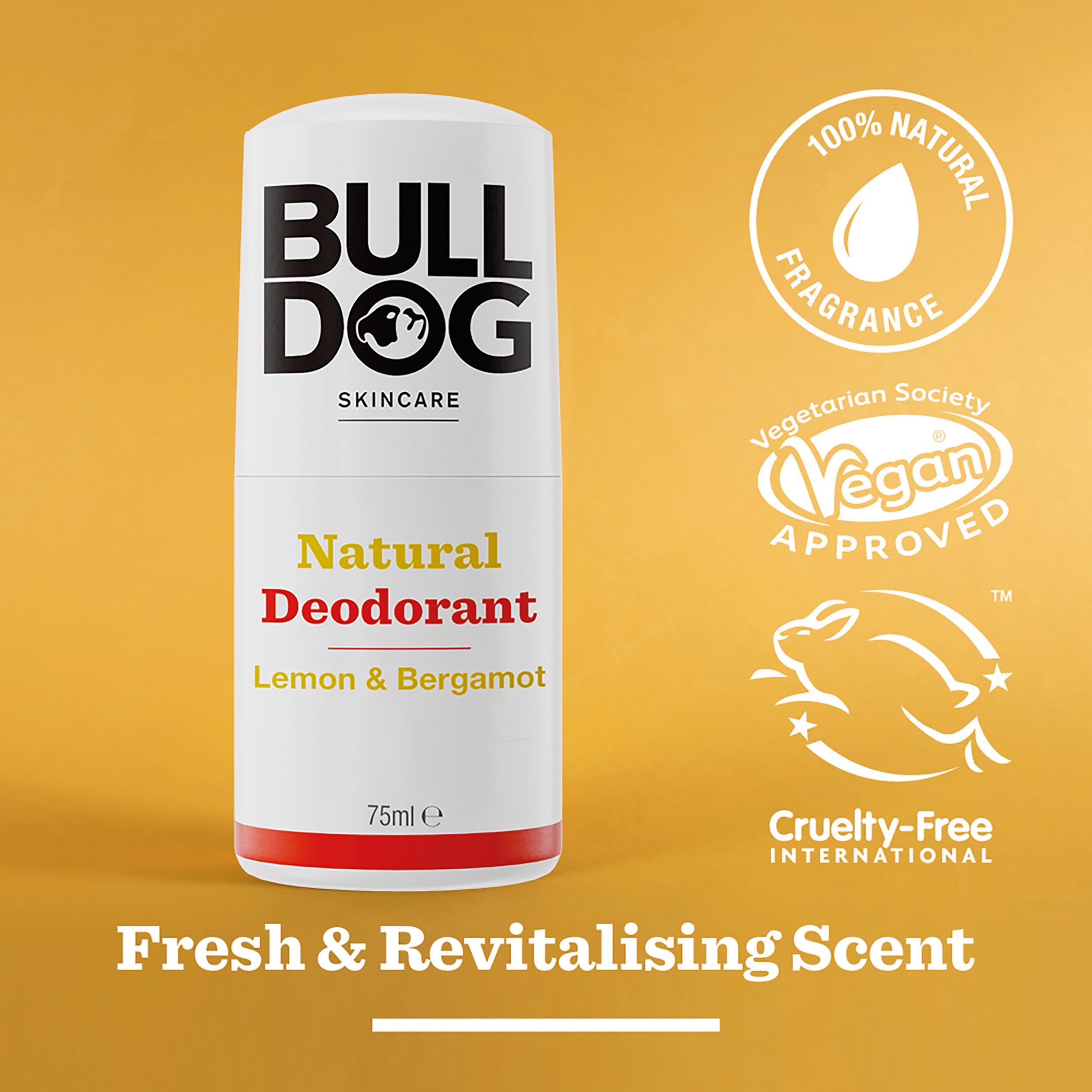 Bulldog Skincare Lemon & Bergamot Natural Deodorant 75ml thumbnail 2
