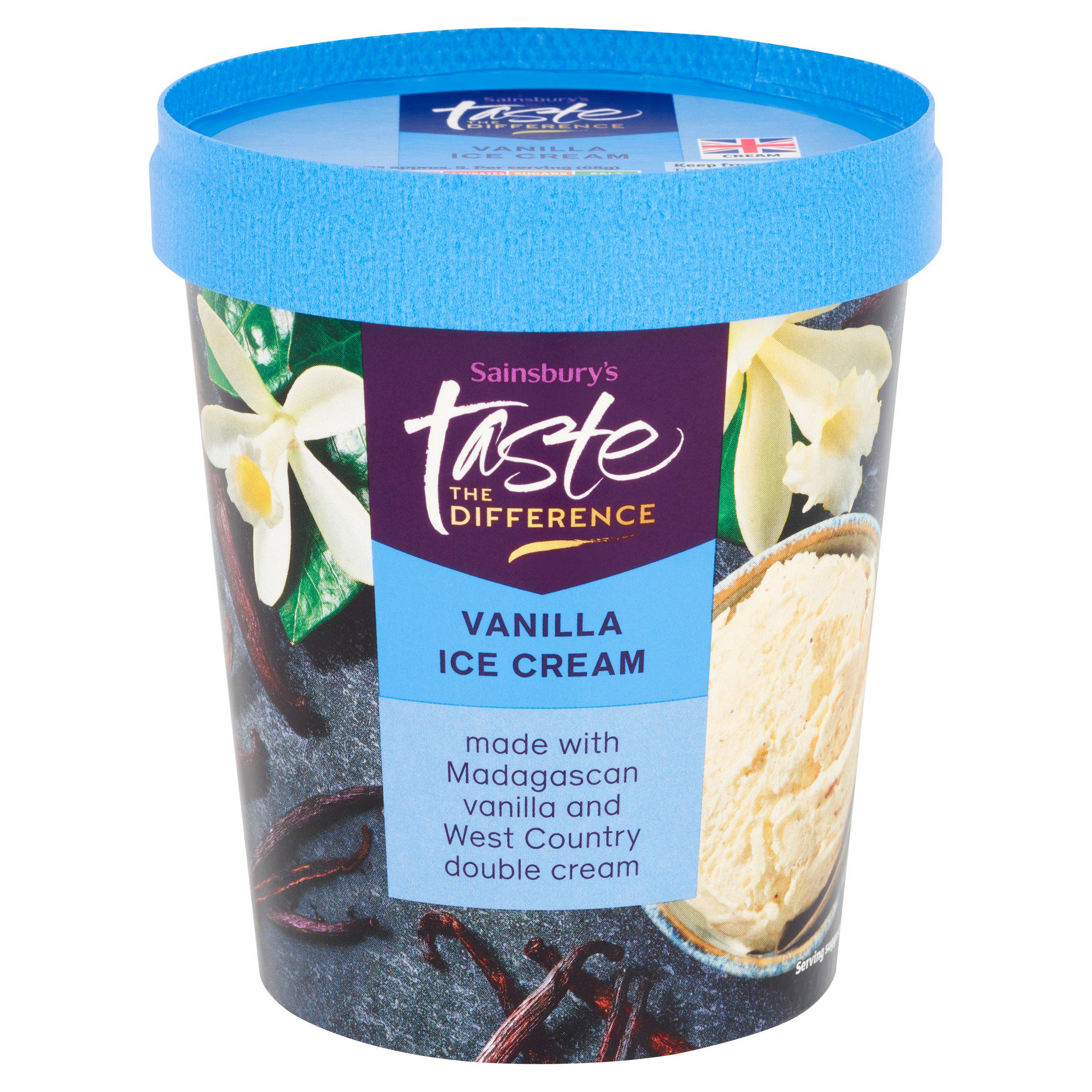 Sainsbury's Vanilla Ice Cream, Taste the Difference 480ml