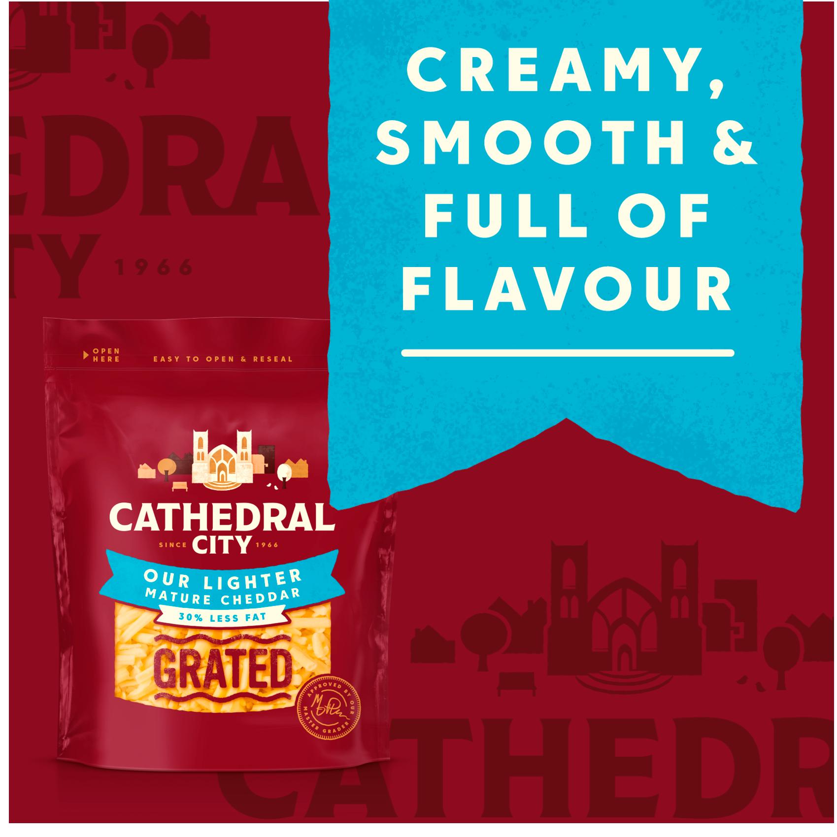 Cathedral City Grated Lighter Mature Cheddar Cheese 180g thumbnail 2