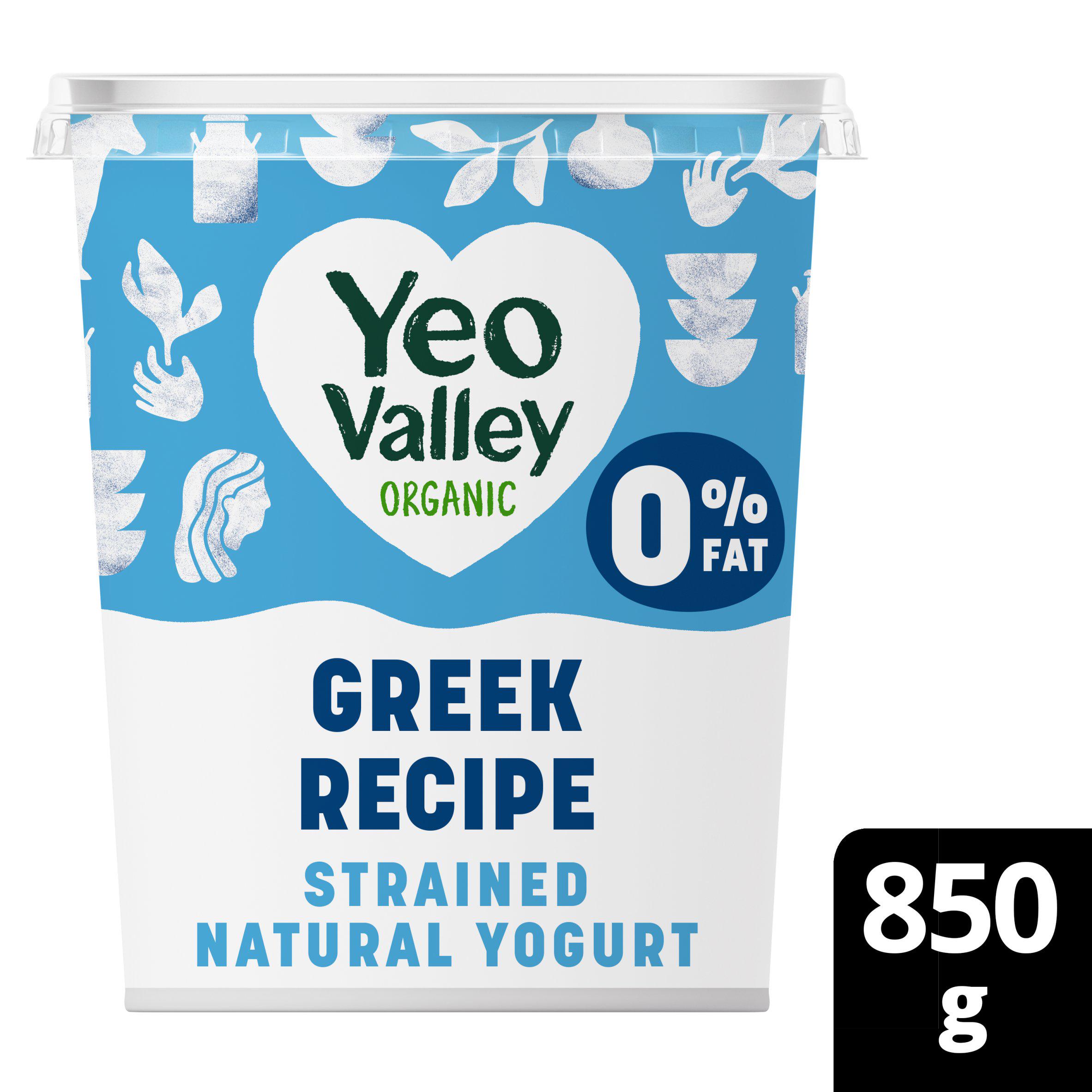 Yeo Valley Organic Greek Recipe 0% Strained Natural Yogurt