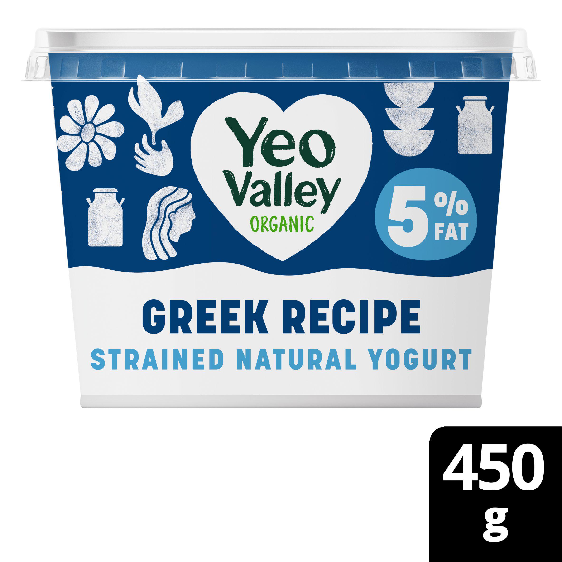 Yeo Valley Organic Greek Recipe 5% Strained Natural Yogurt