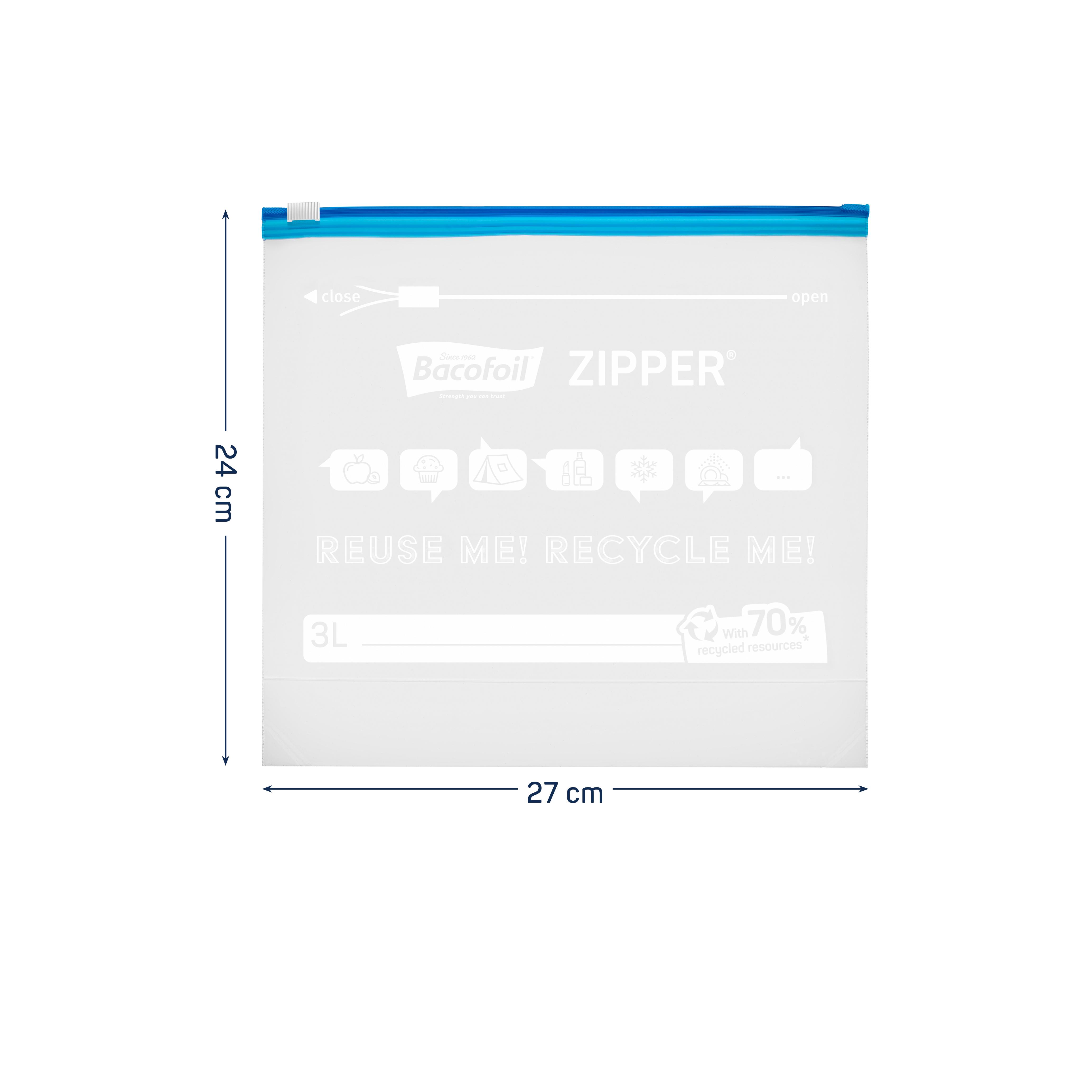 Bacofoil Zipper All Purpose Bags Medium x12 thumbnail 5