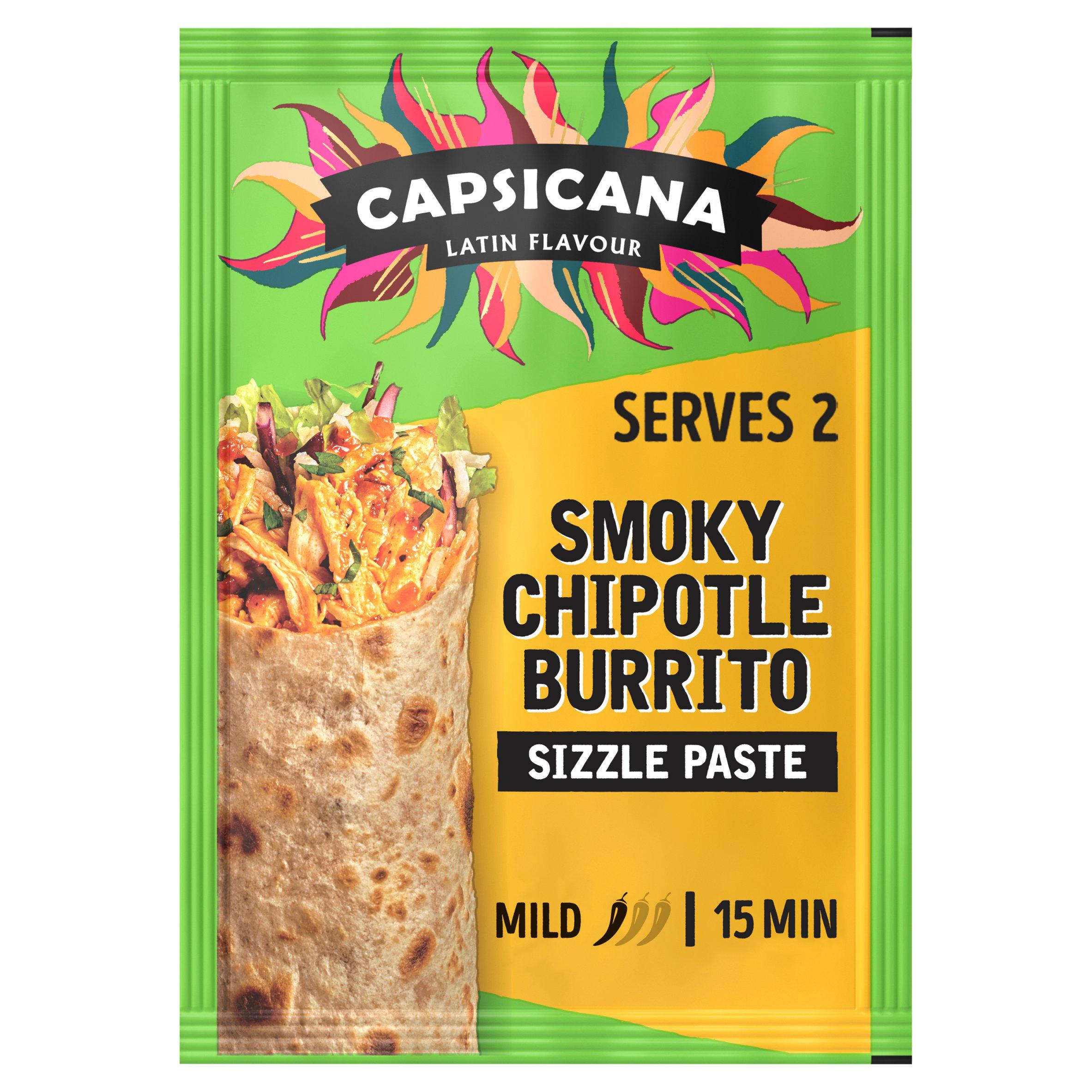 Capsicana Mexican Tomato Chipotle Burrito Cooking Paste Serves 2 Mild
