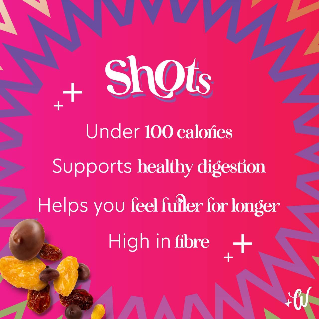 Whitworths Shots 4 Snack Pack Raisin & Chocolate 4x25g thumbnail 2