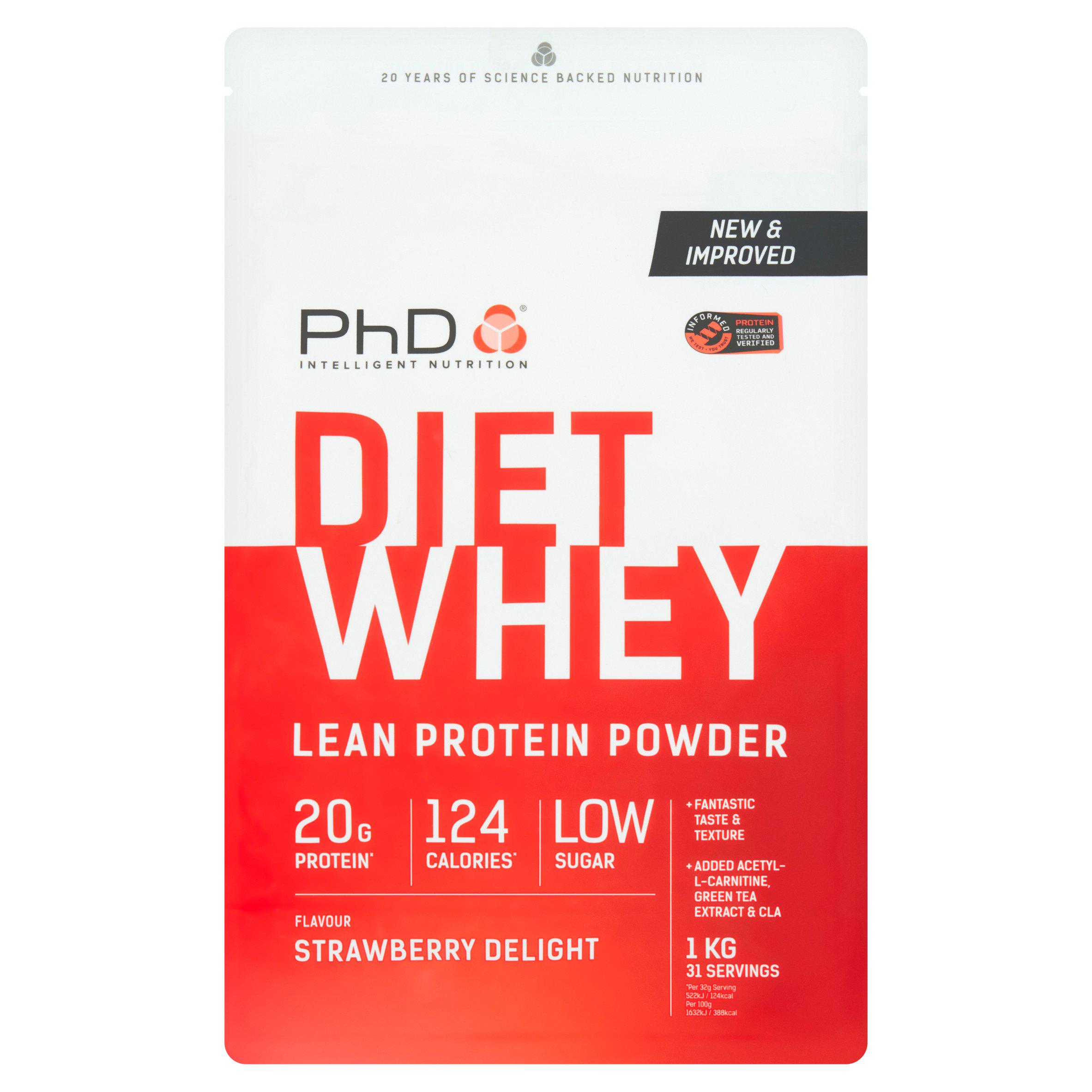 PhD Diet Whey Strawberry Delight 1kg