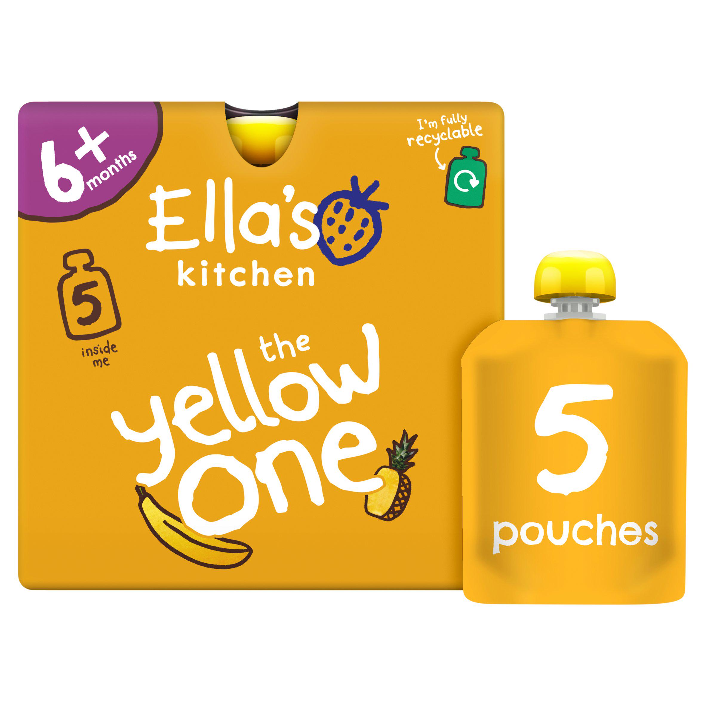 Ella's Kitchen The Yellow One Smoothie Baby Food Pouch 6+ Months
