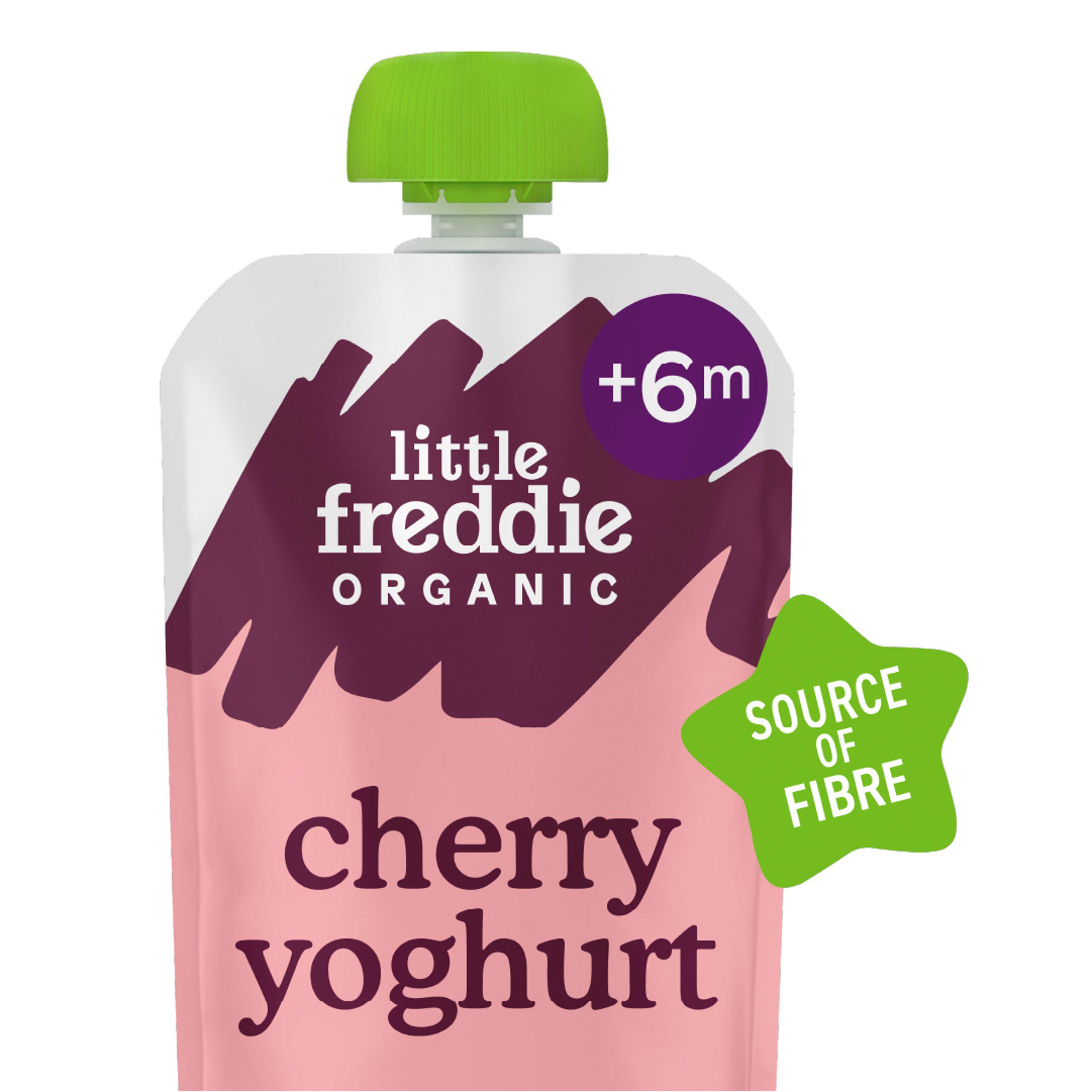 Little Freddie Cherry with Greek Style Yoghurt Organic Pouch, 6 mths+