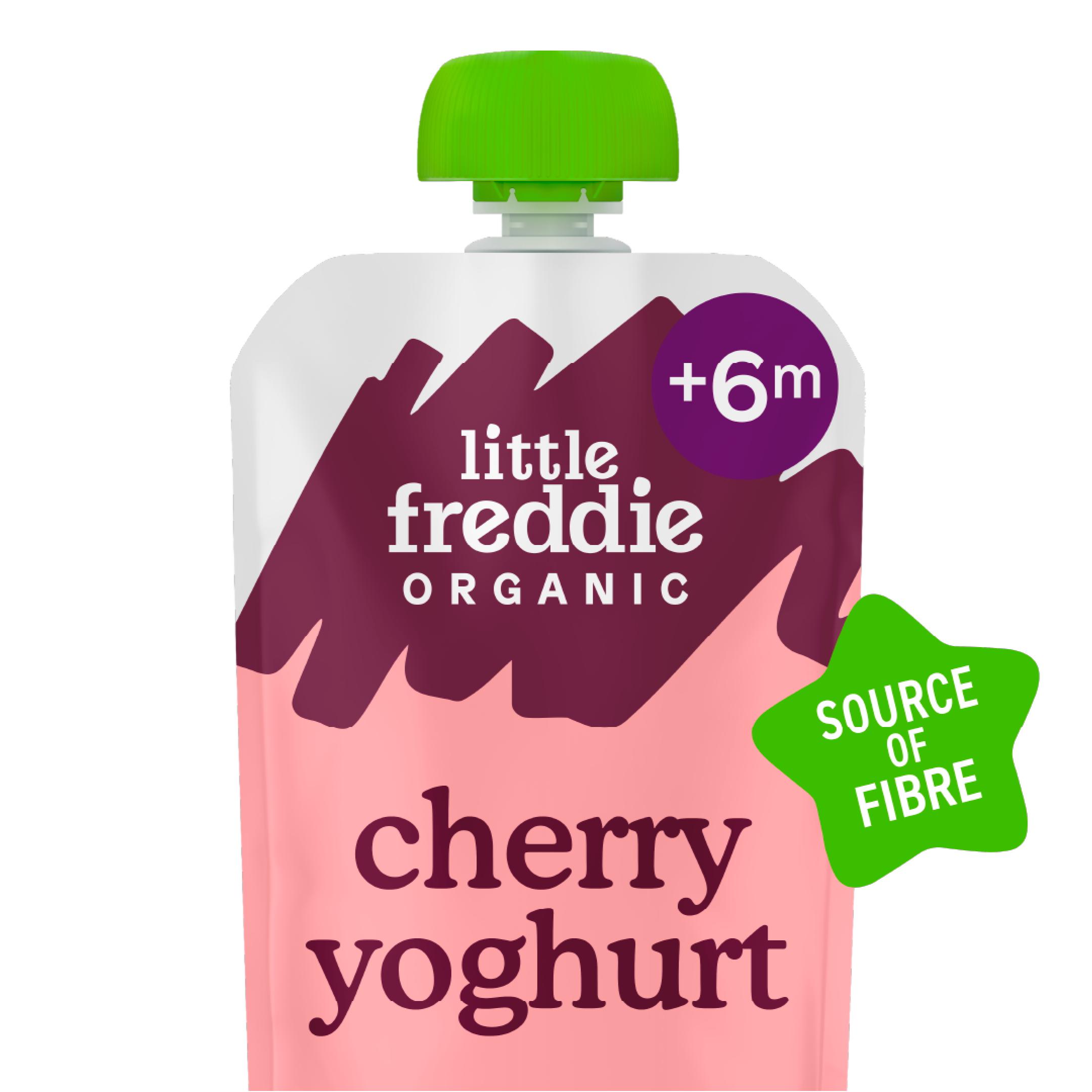 Little Freddie Organic Cherry Greek Style Yoghurt Baby Food Pouch 6+ Months 100g thumbnail 2