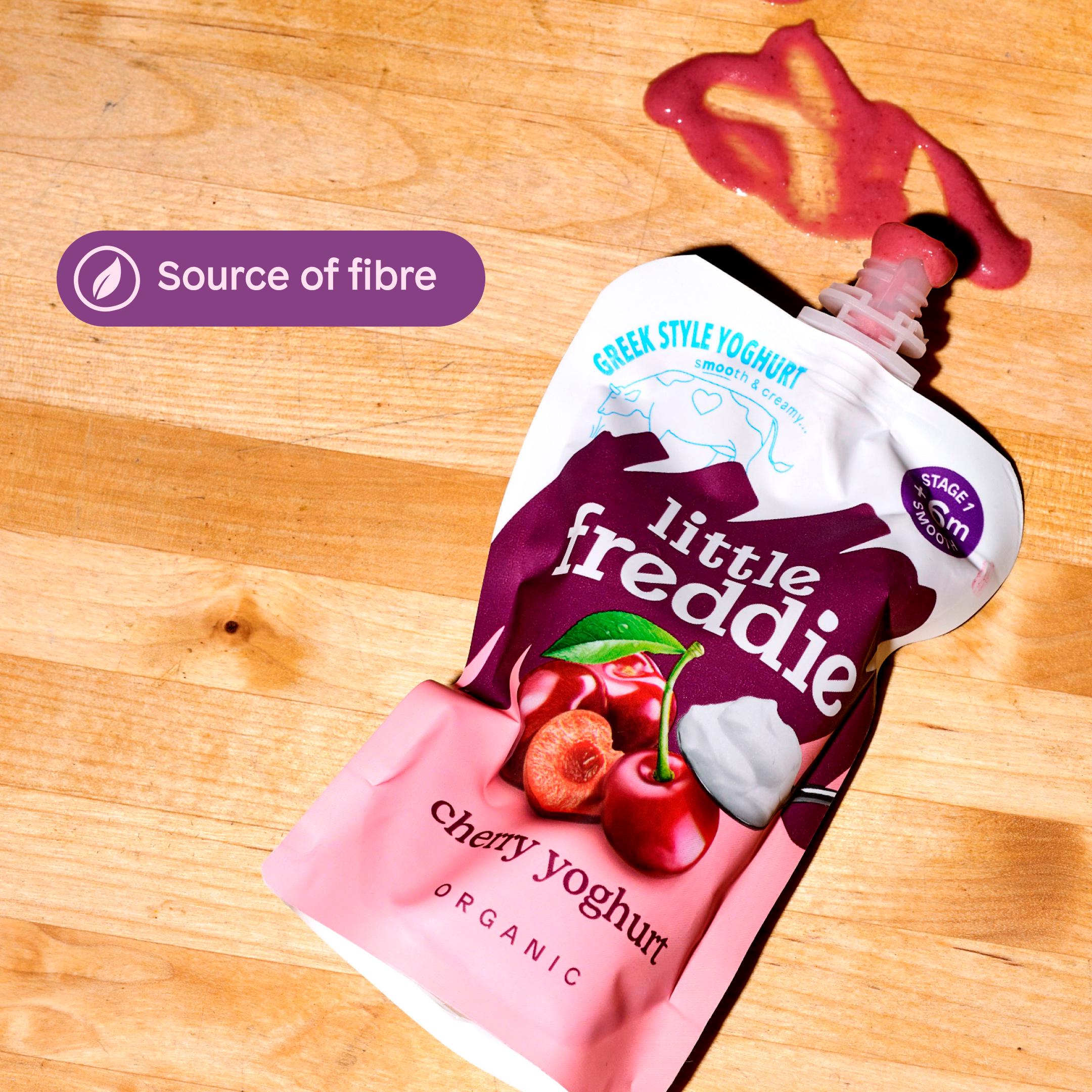 Little Freddie Organic Cherry Greek Style Yoghurt Baby Food Pouch 6+ Months 100g thumbnail 5