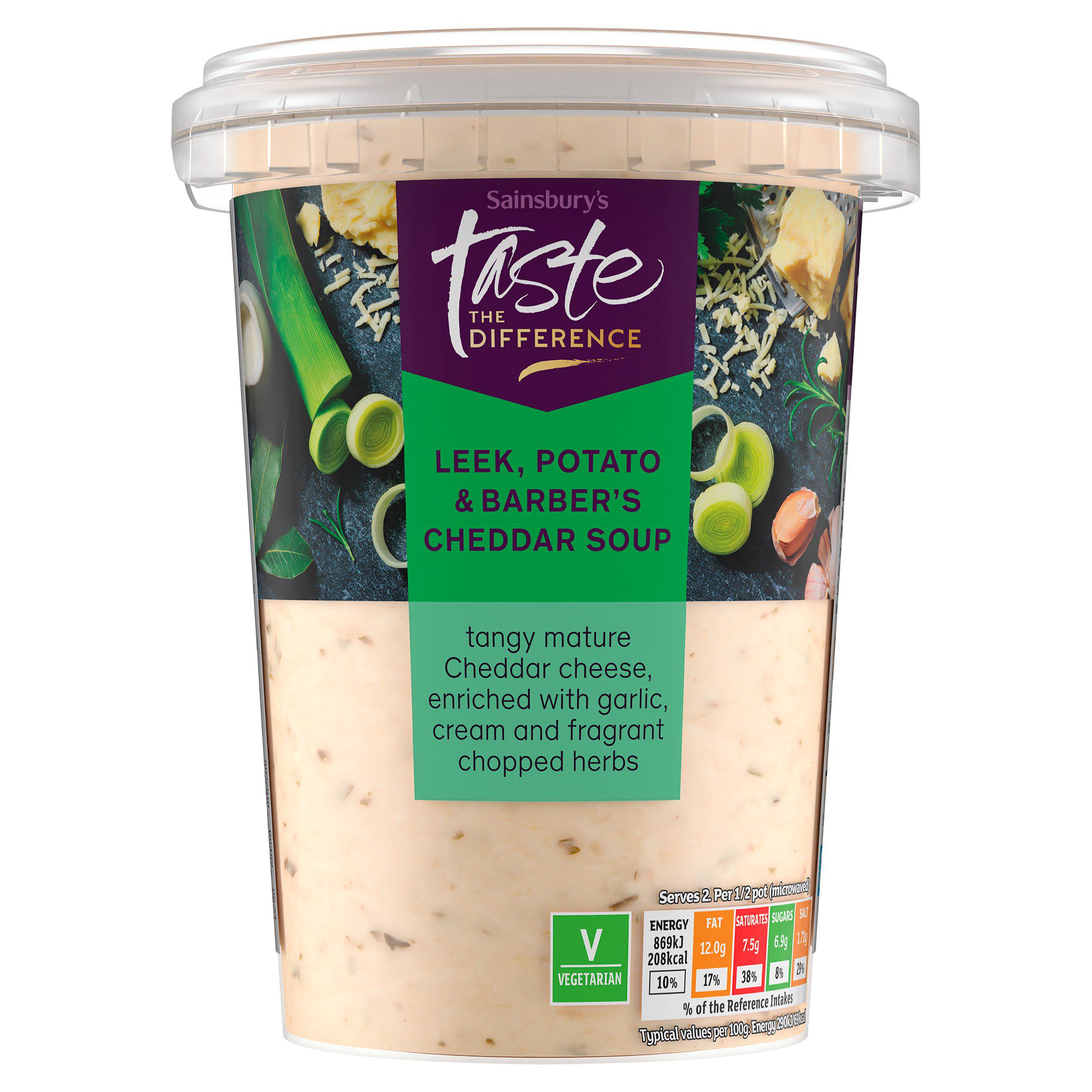 Sainsbury's Leek, Potato & Barber's Cheddar Soup, Taste the Difference 600g