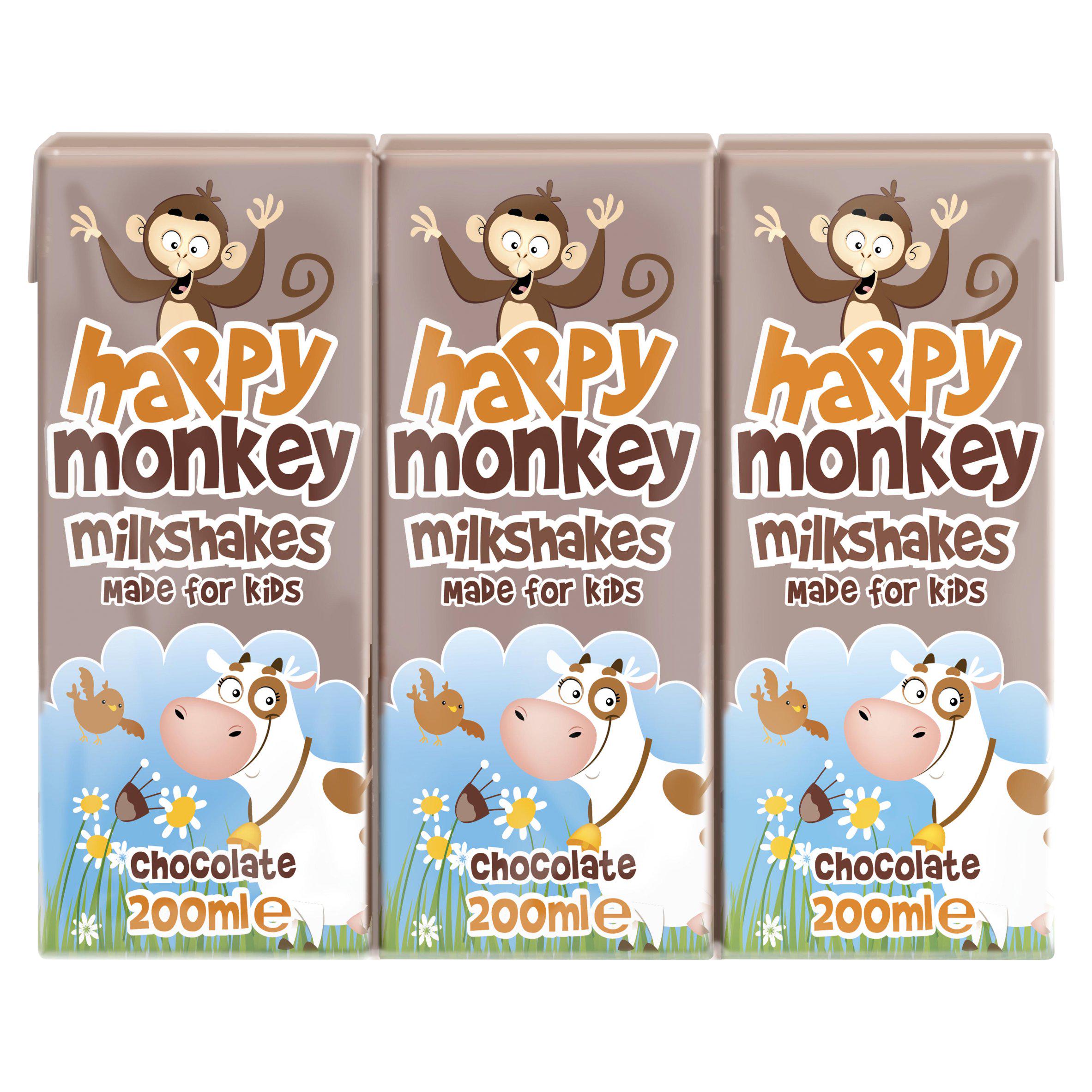 Happy Monkey Milkshakes Chocolate 200ml