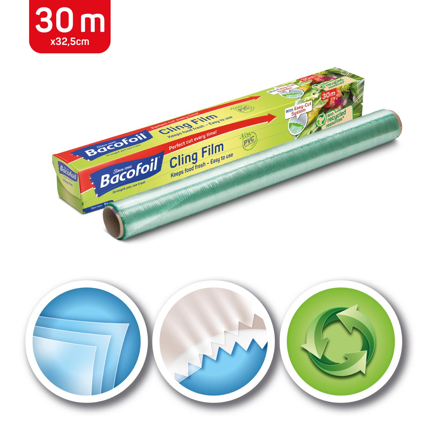 Bacofoil PVC Free Cling Film with Easy-Cut System 32.5cm x 30m thumbnail 2