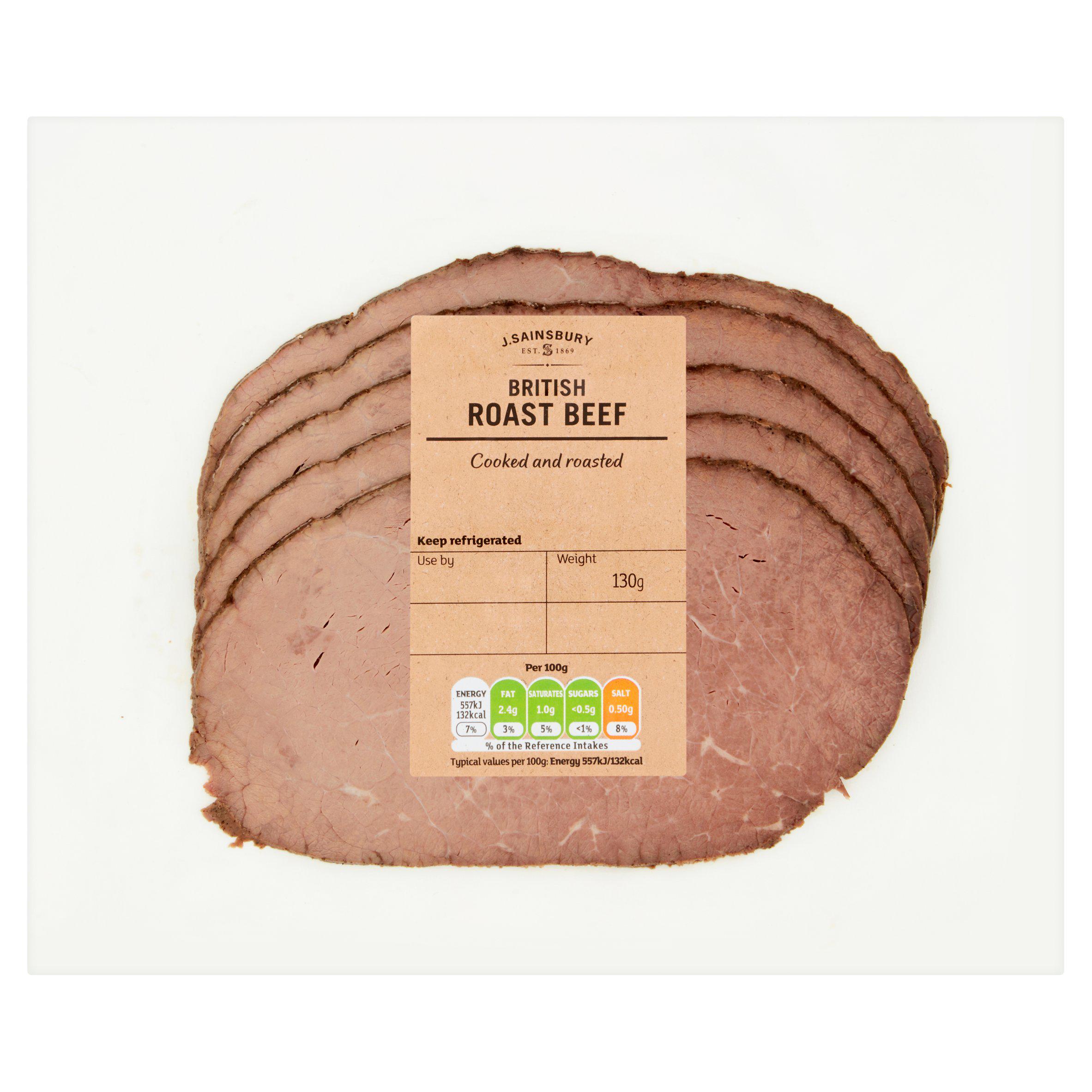 Deli Express Roast Cooked British Beef Slices x5 130g