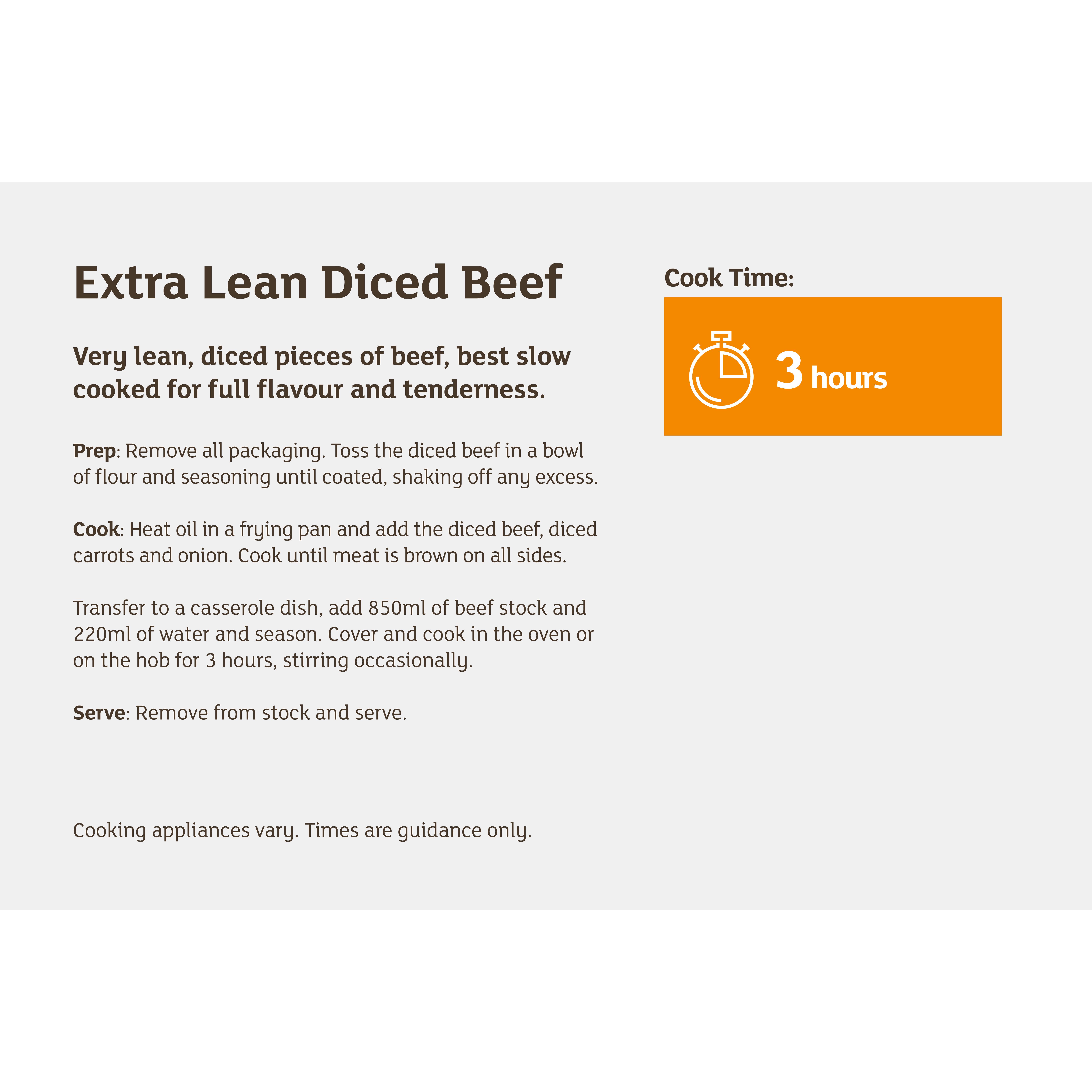 Sainsbury's British or Irish Extra Lean Diced Beef 500g thumbnail 2