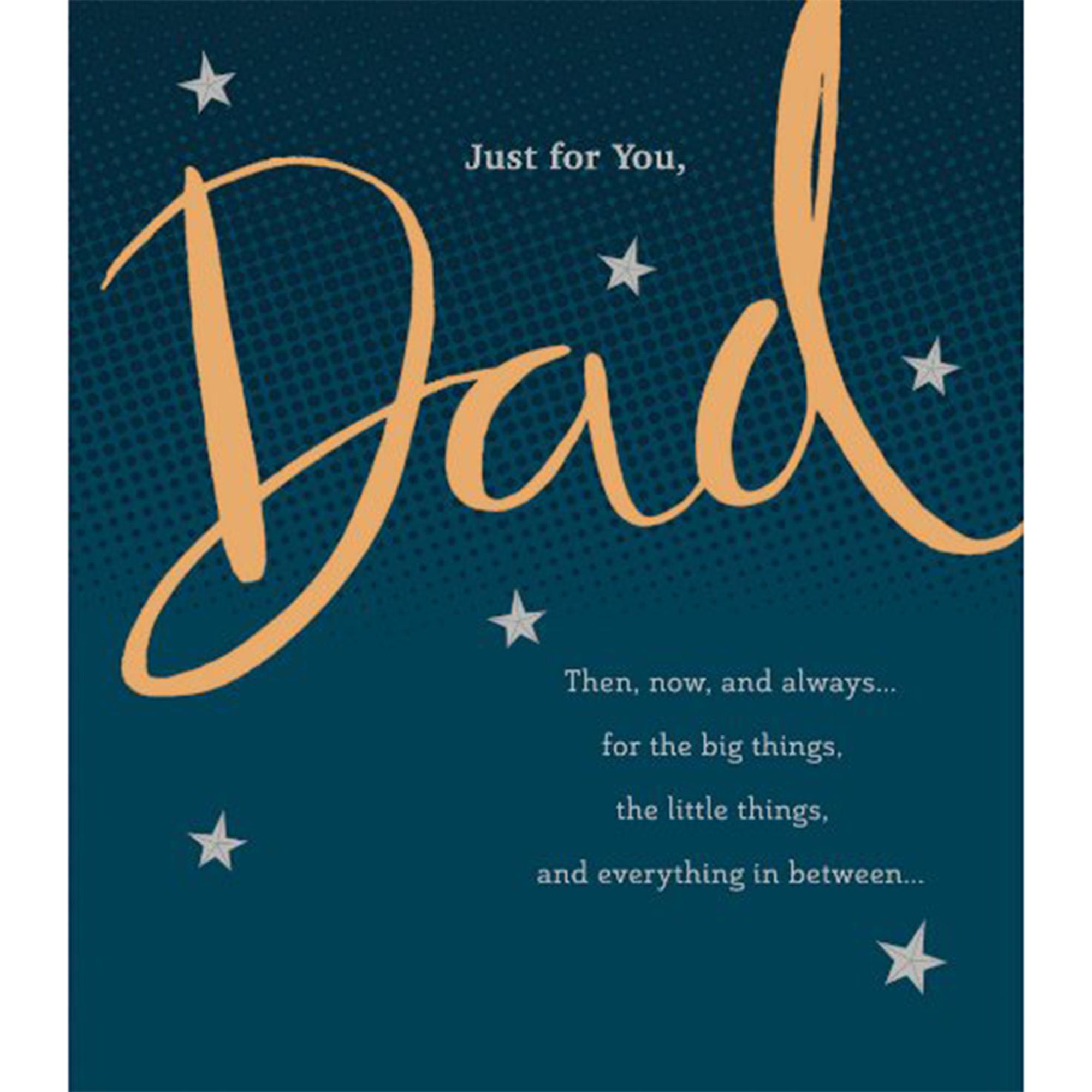 Carlton Birthday Card Just For You, Dad