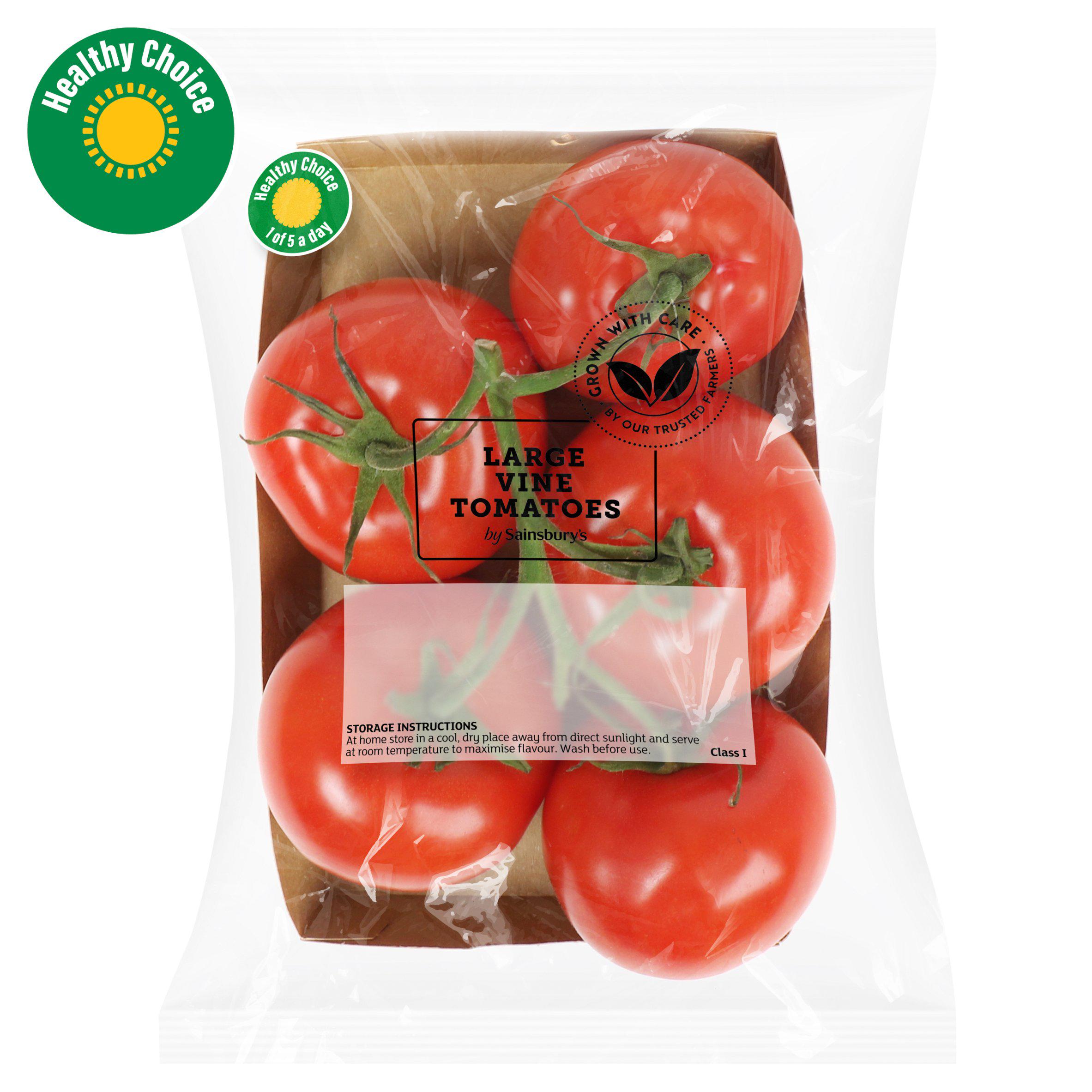 Sainsbury's Large Vine Tomatoes 500g