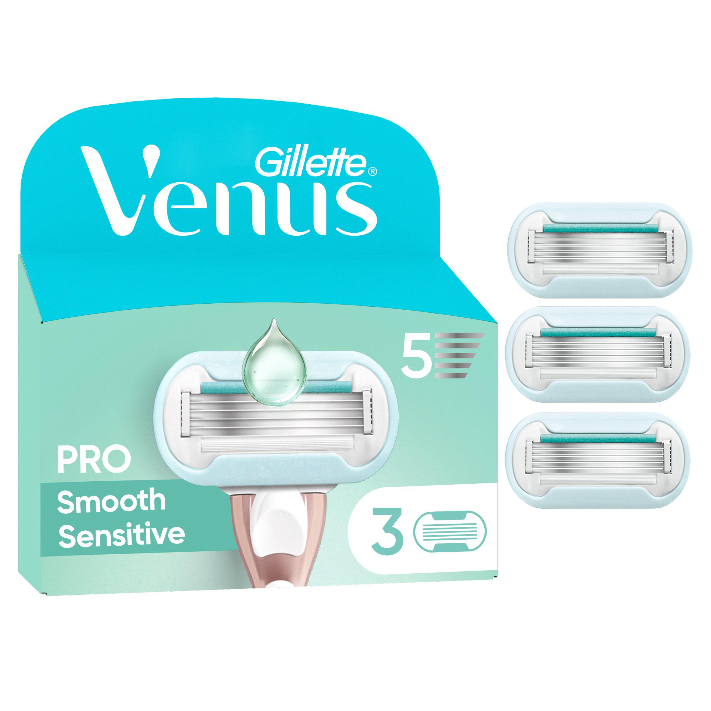 Venus Deluxe Smooth Sensitive Razor Blades x3