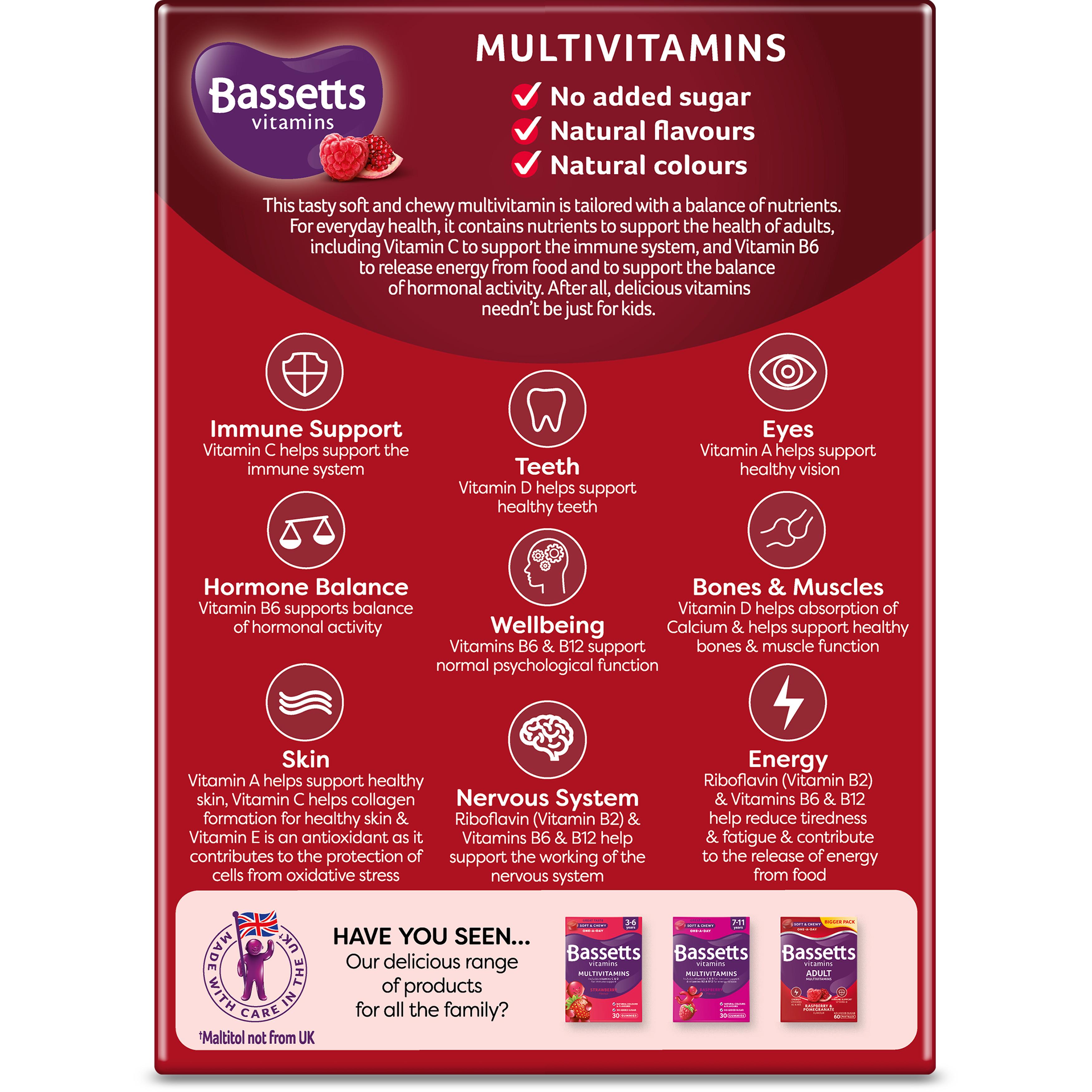 Bassetts Vitamins Adult Multivitamins Pastilles x60 thumbnail 2