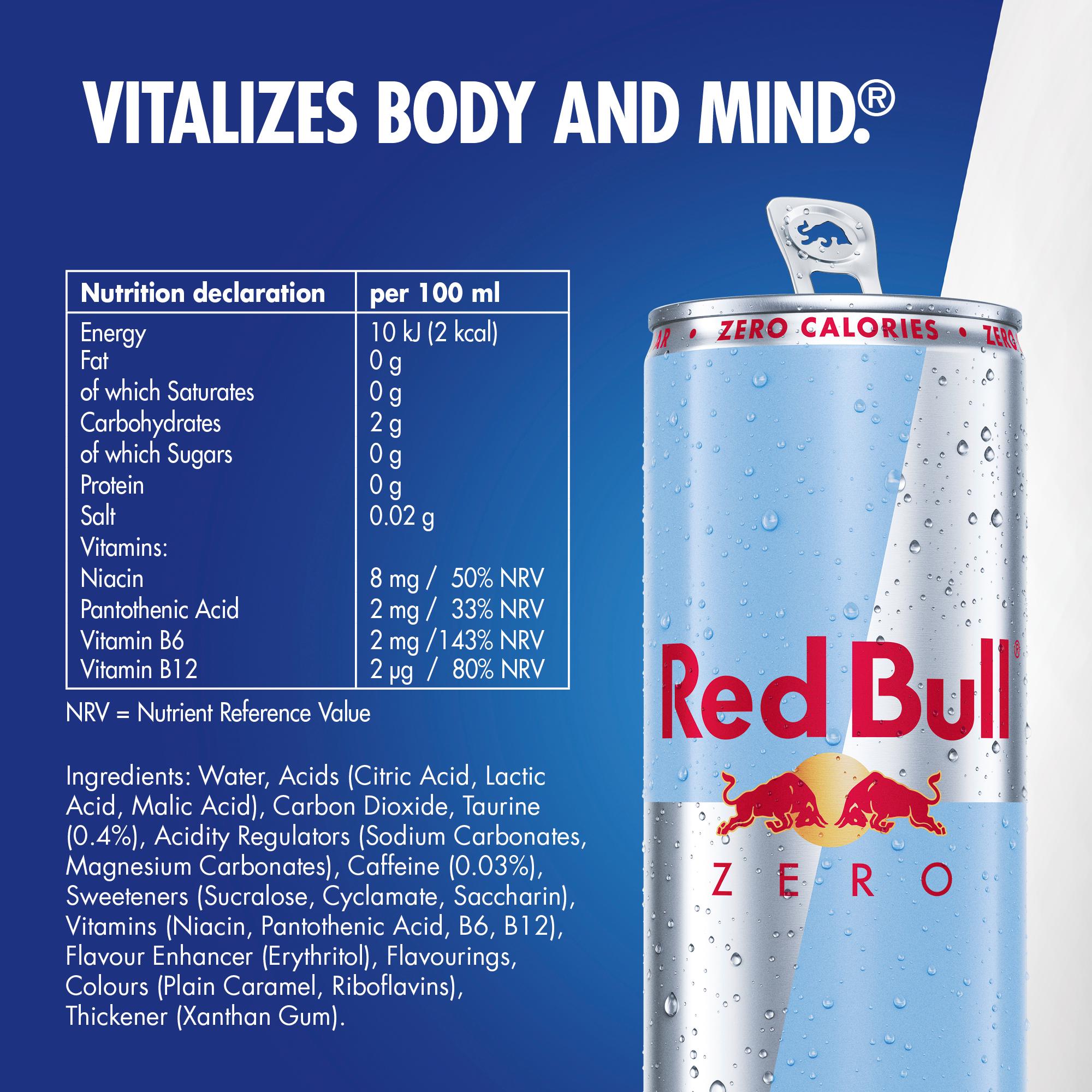 Red Bull Energy Drink Zero 4x250ml thumbnail 3