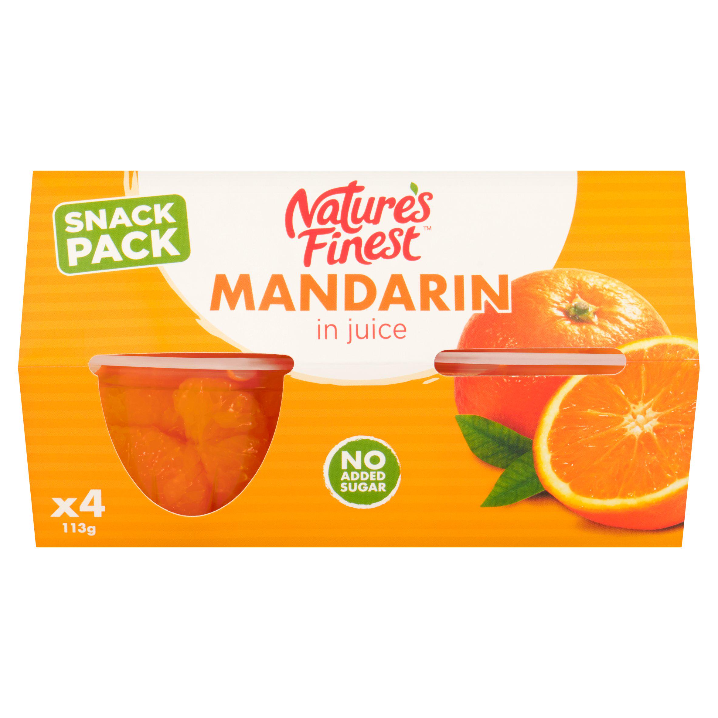 Nature's Finest Fruit Pots Mandarin in Juice