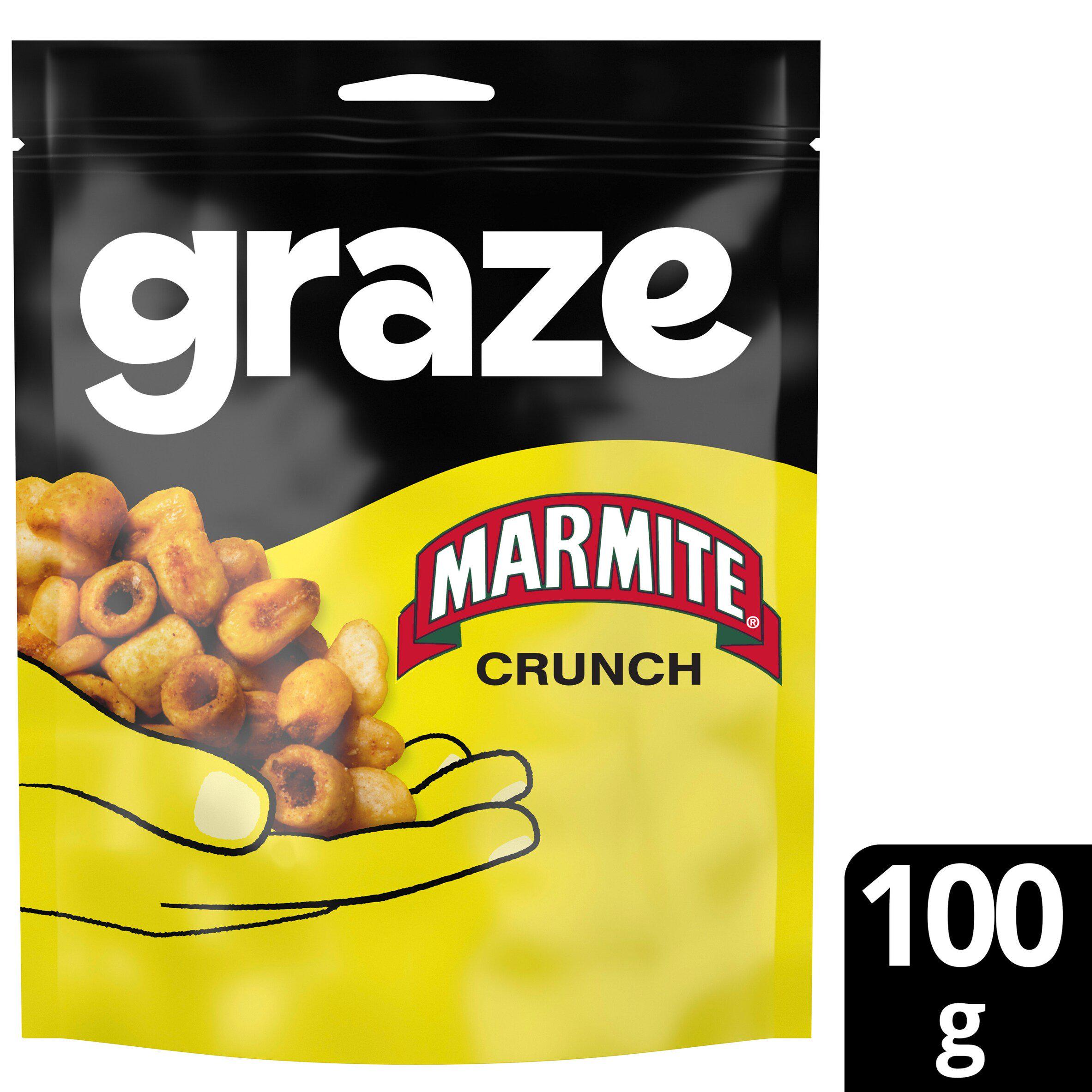 Graze Marmite Roasted Crunch Mix Protein Sharing Bag Snack 100g