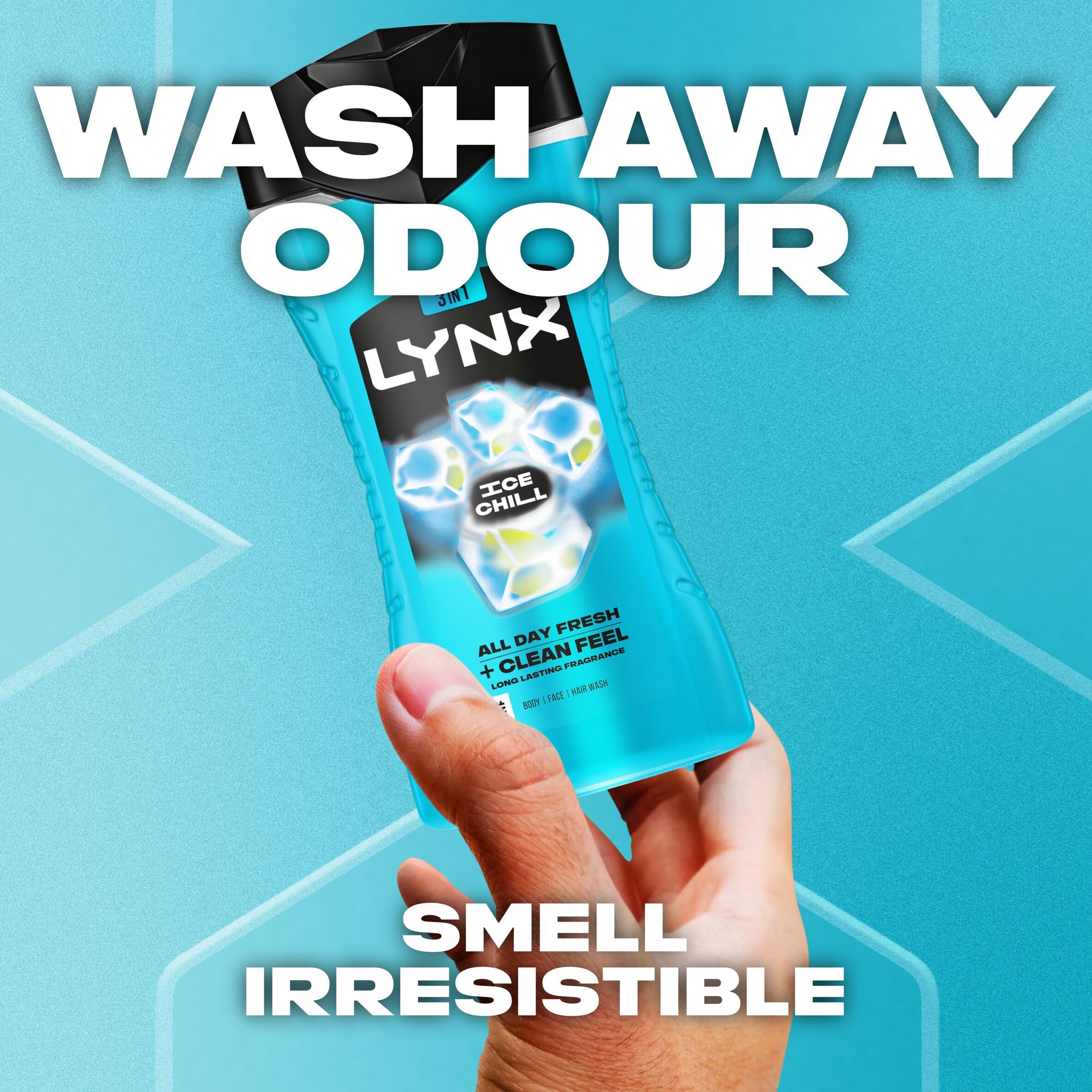 Lynx Ice Chill Shower Gel Body Wash for Men 225ml thumbnail 3