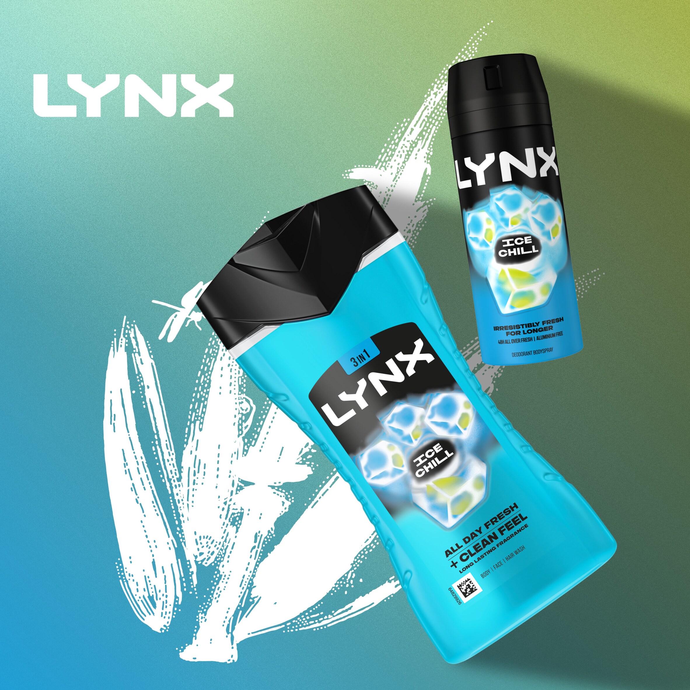 Lynx Ice Chill Shower Gel Body Wash for Men 225ml thumbnail 5